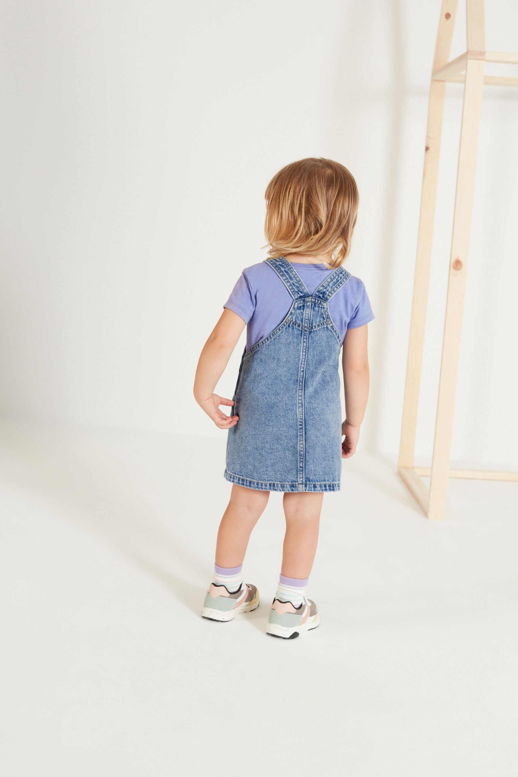 Pale Blue Denim Pinafore Dress (3mths-8yrs)