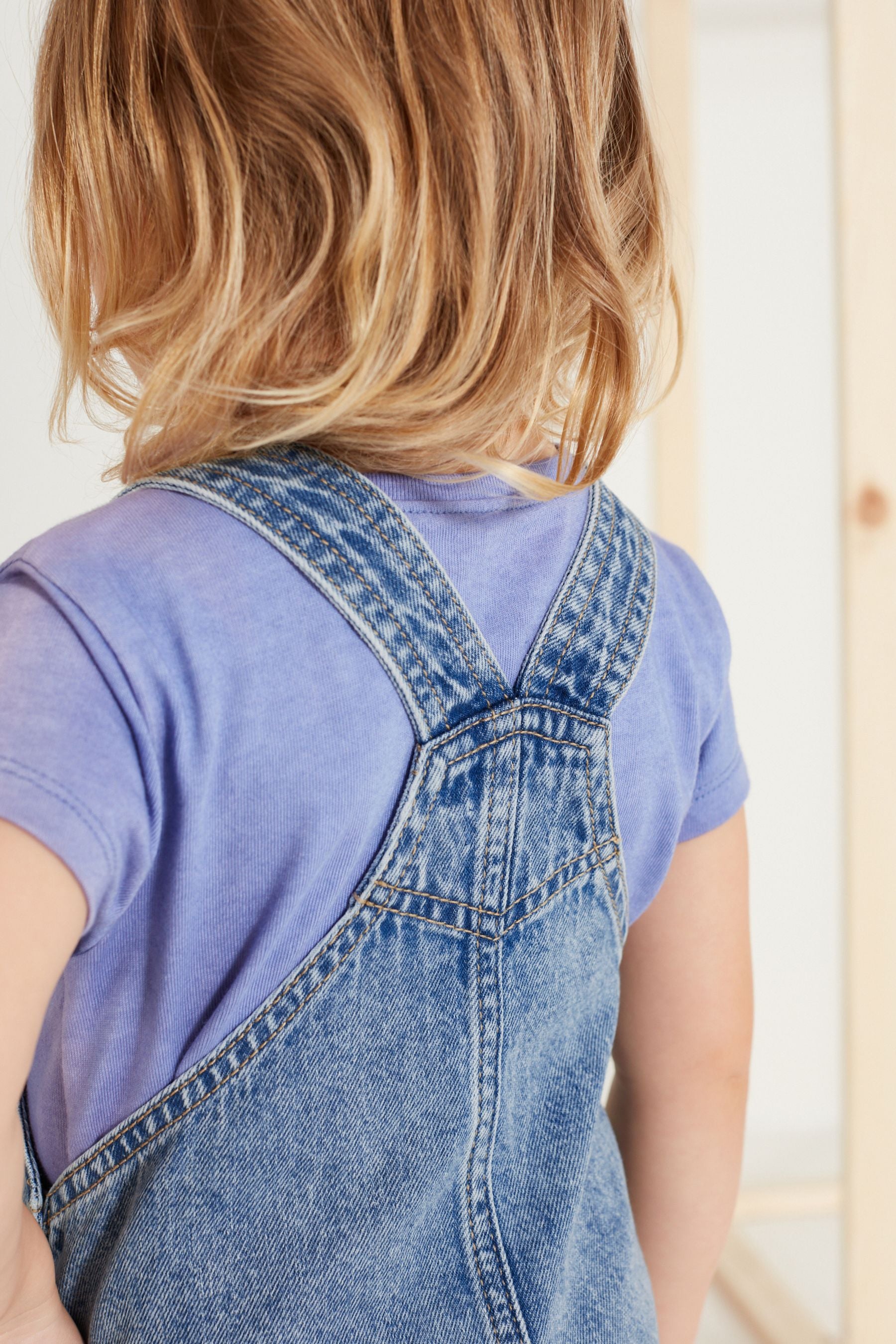 Pale Blue Denim Pinafore Dress (3mths-8yrs)