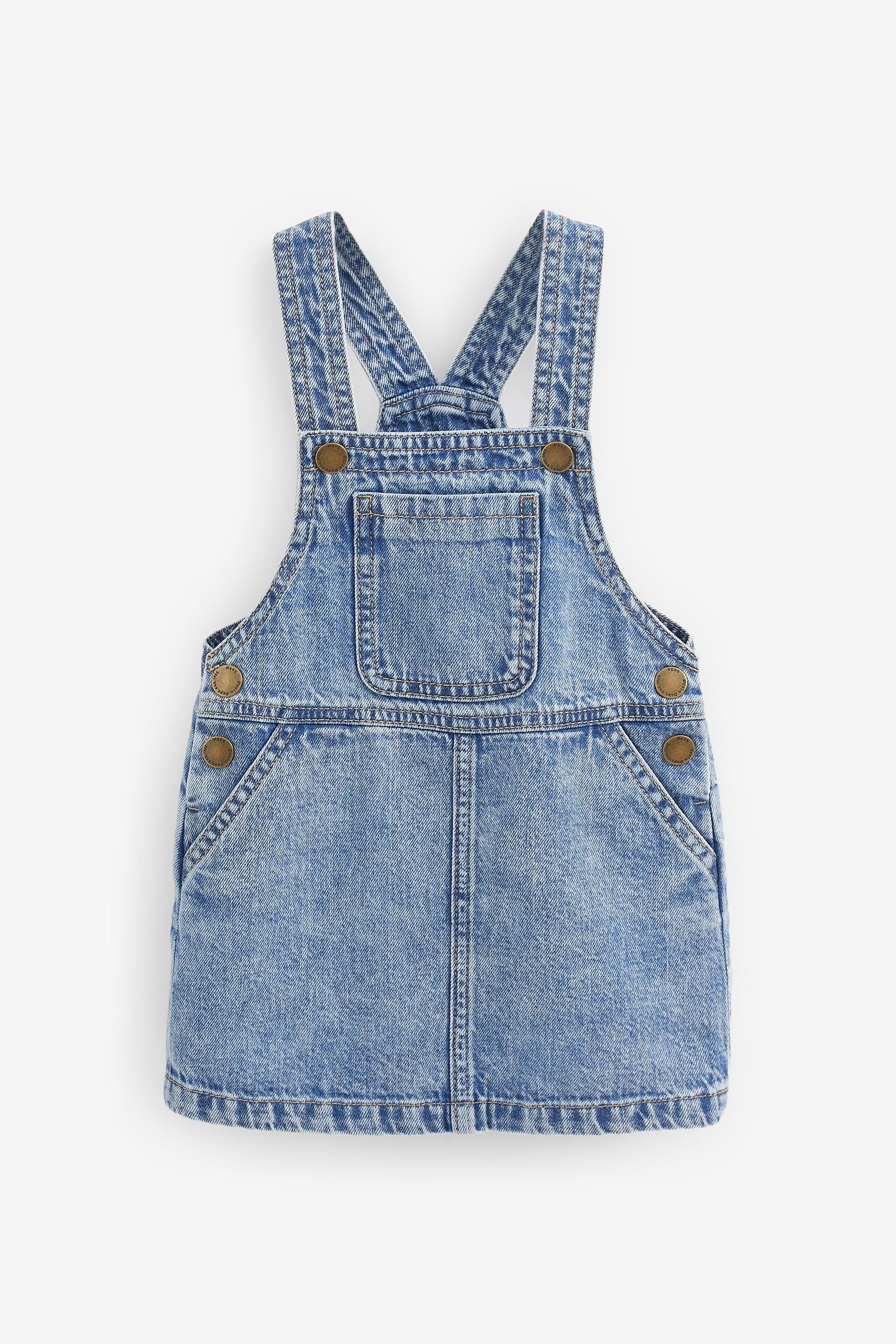 Pale Blue Denim Pinafore Dress (3mths-8yrs)