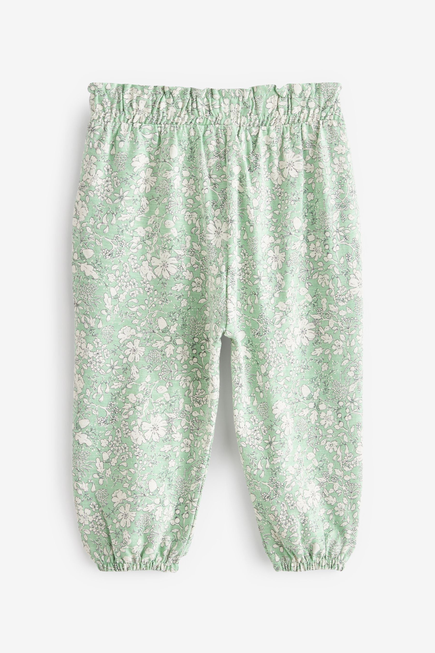 Sage Green Ditsy Floral Cotton Trousers (3mths-7yrs)