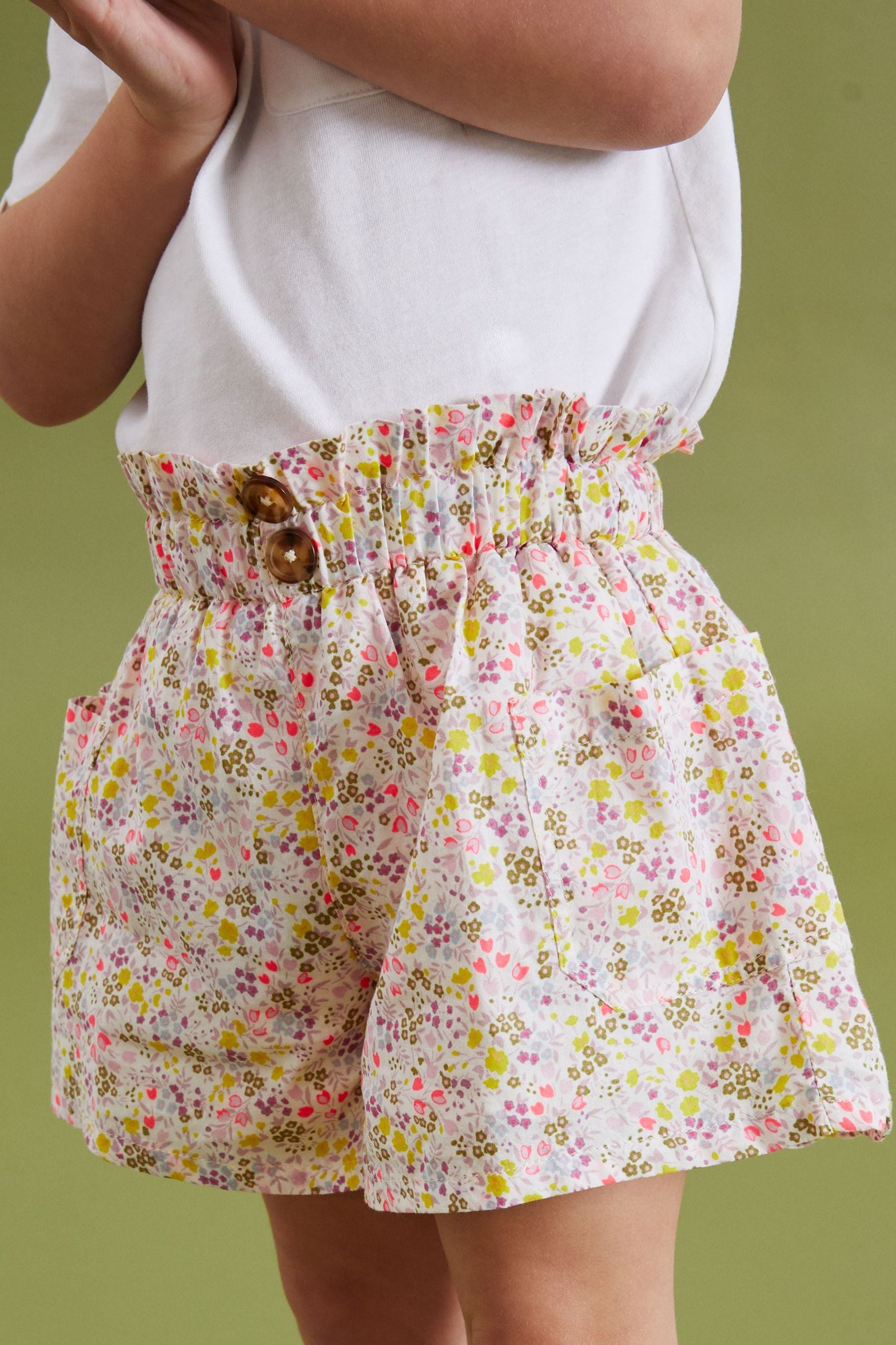 Pink Floral Cotton Shorts (3mths-7yrs)