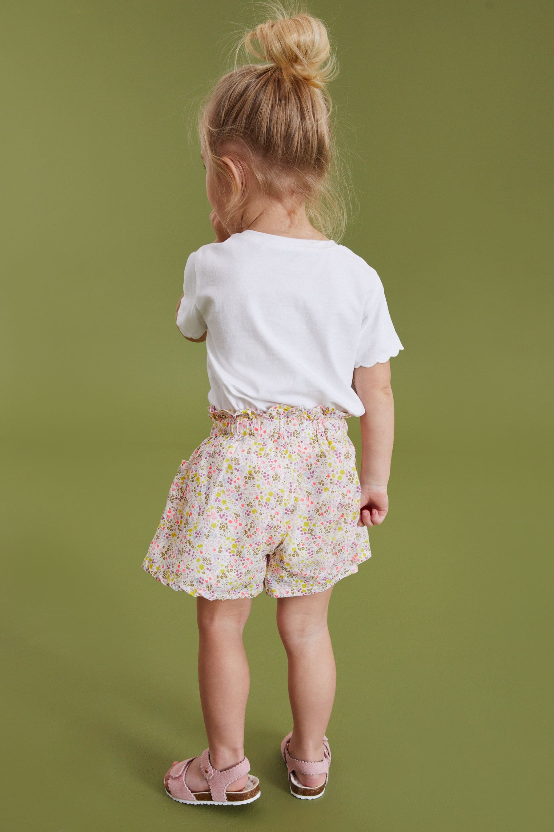 Pink Floral Cotton Shorts (3mths-7yrs)