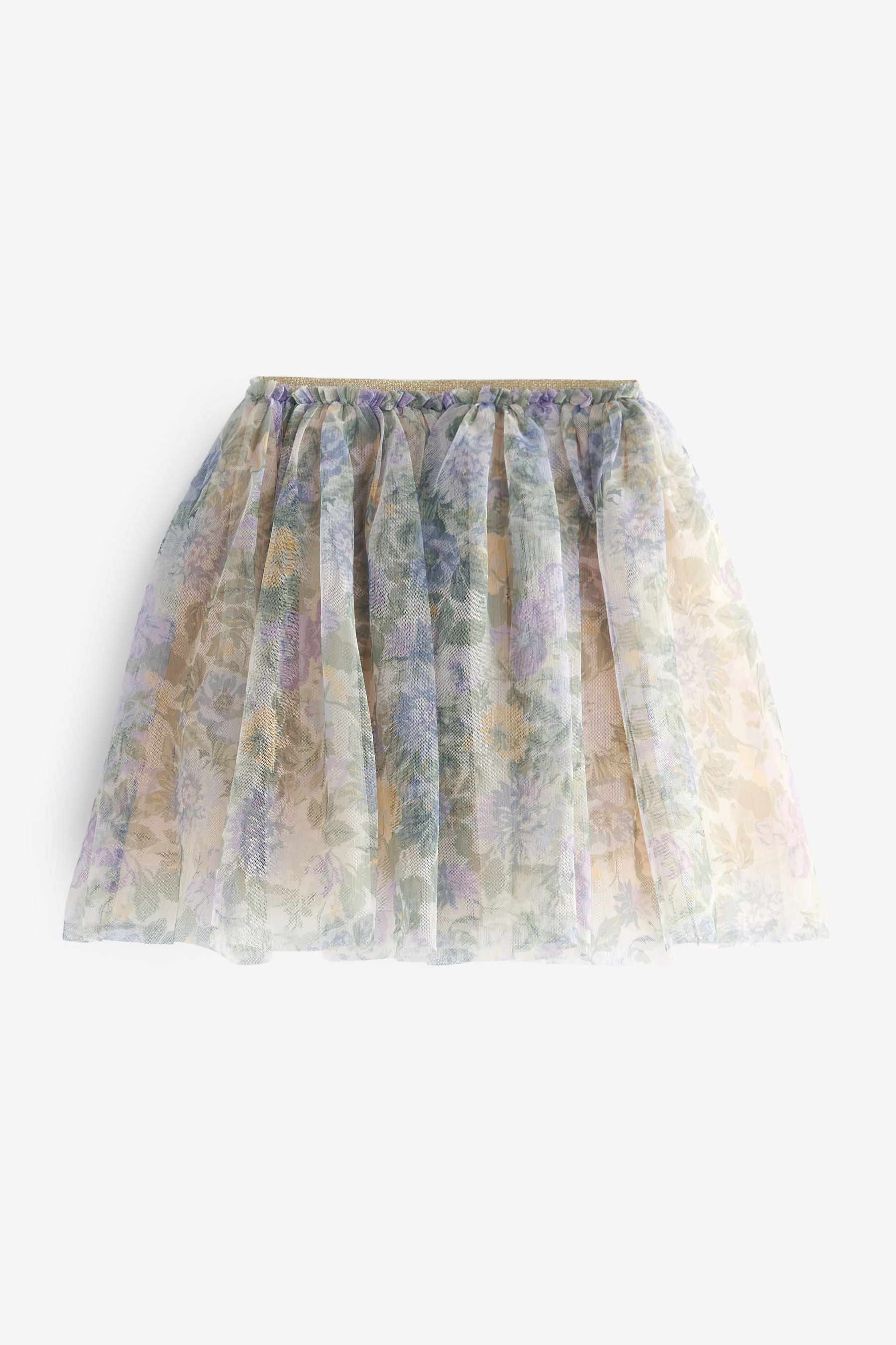 Lilac Purple Floral Midi Tutu Skirt (3mths-7yrs)