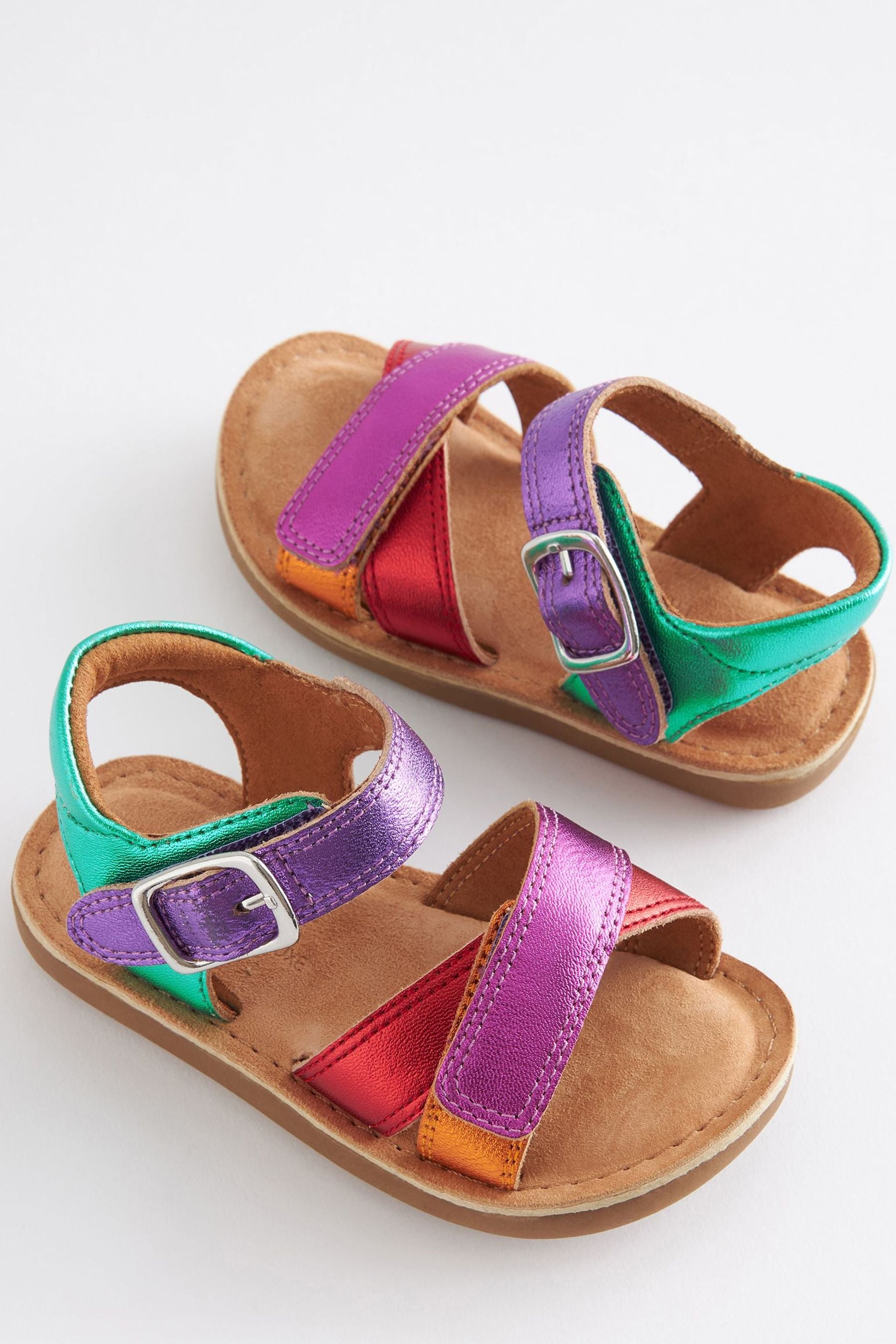 Rainbow Leather Sandals