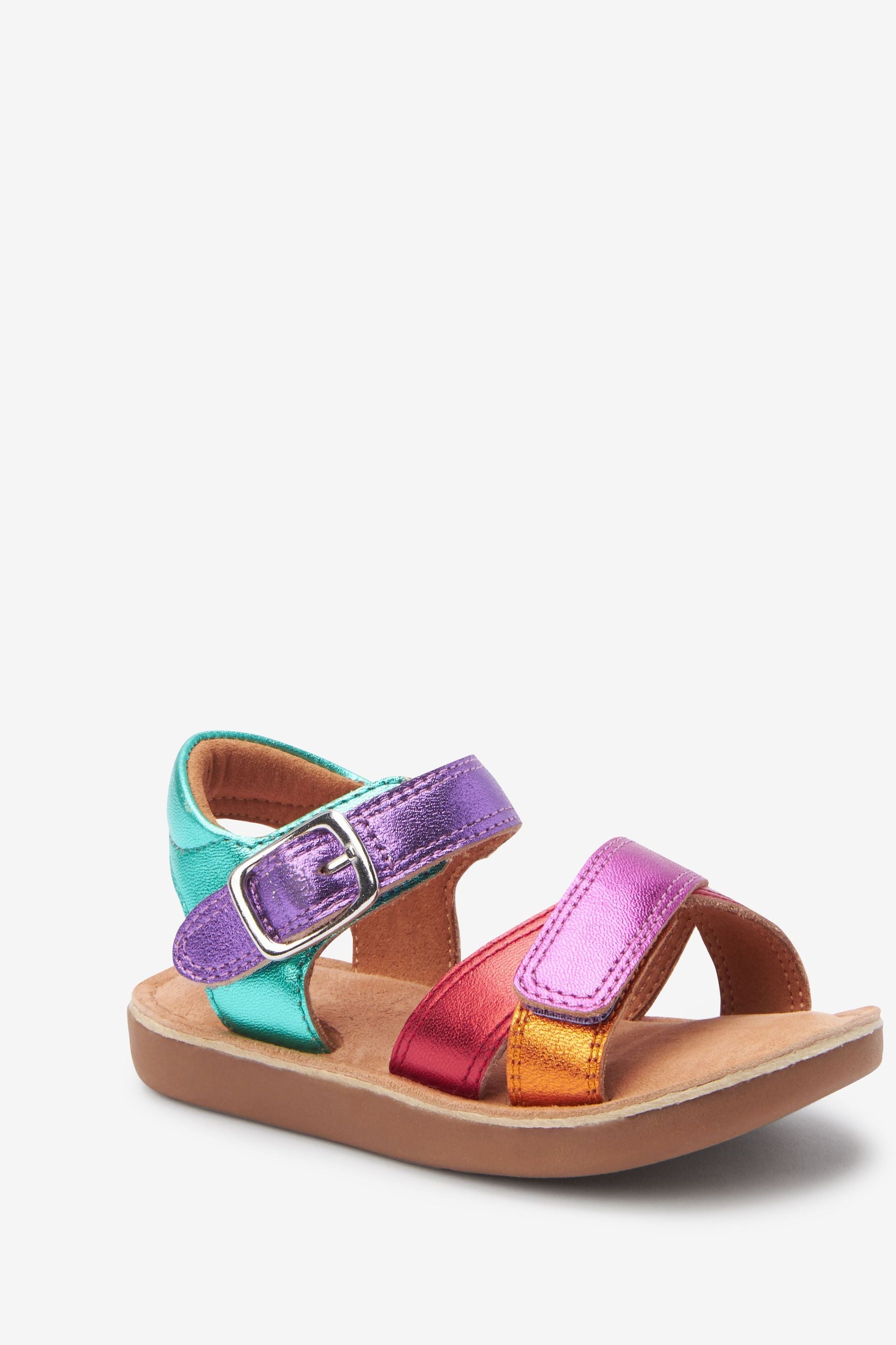 Rainbow Leather Sandals