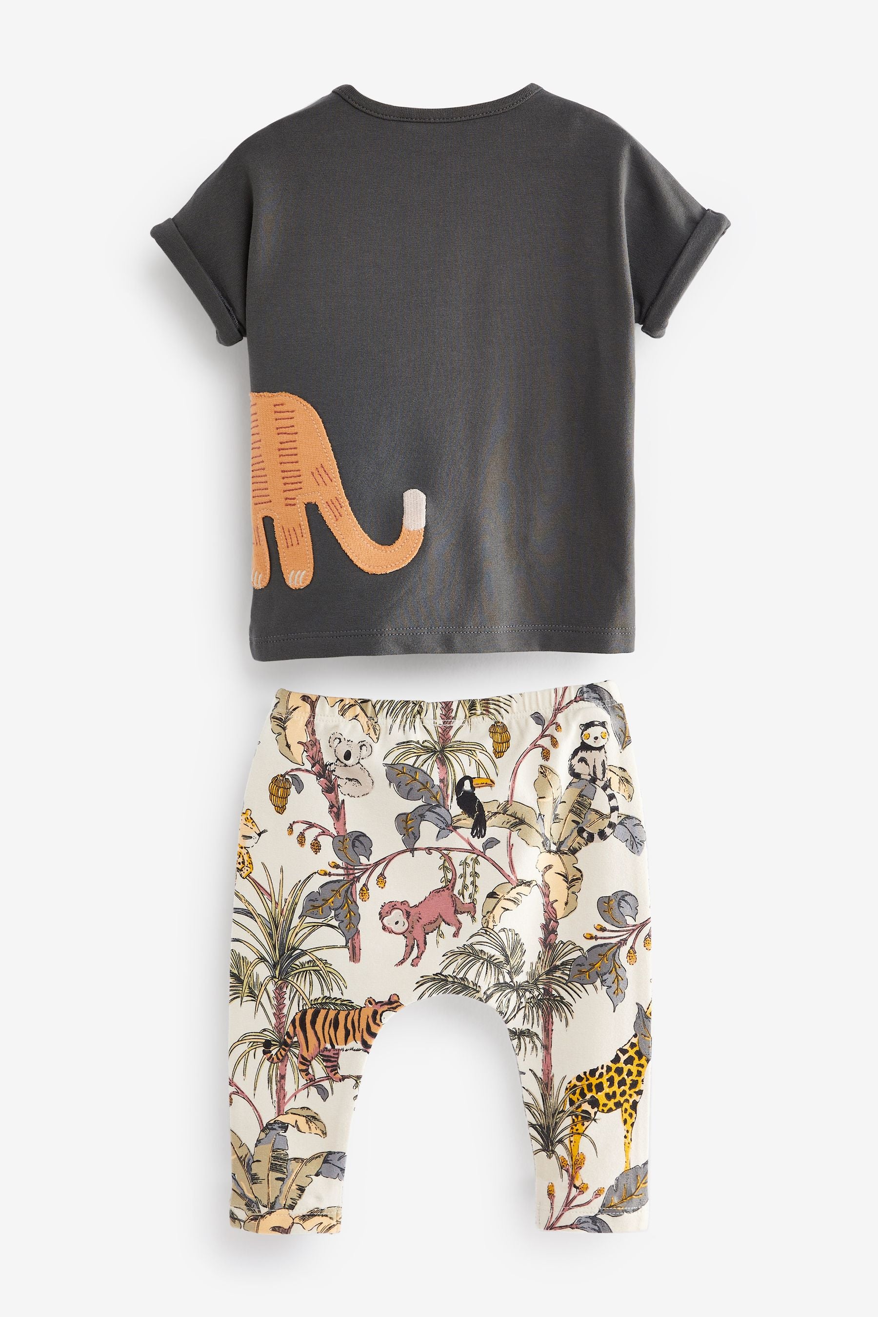 Monochrome 2 Piece Baby T-Shirt And Leggings Set