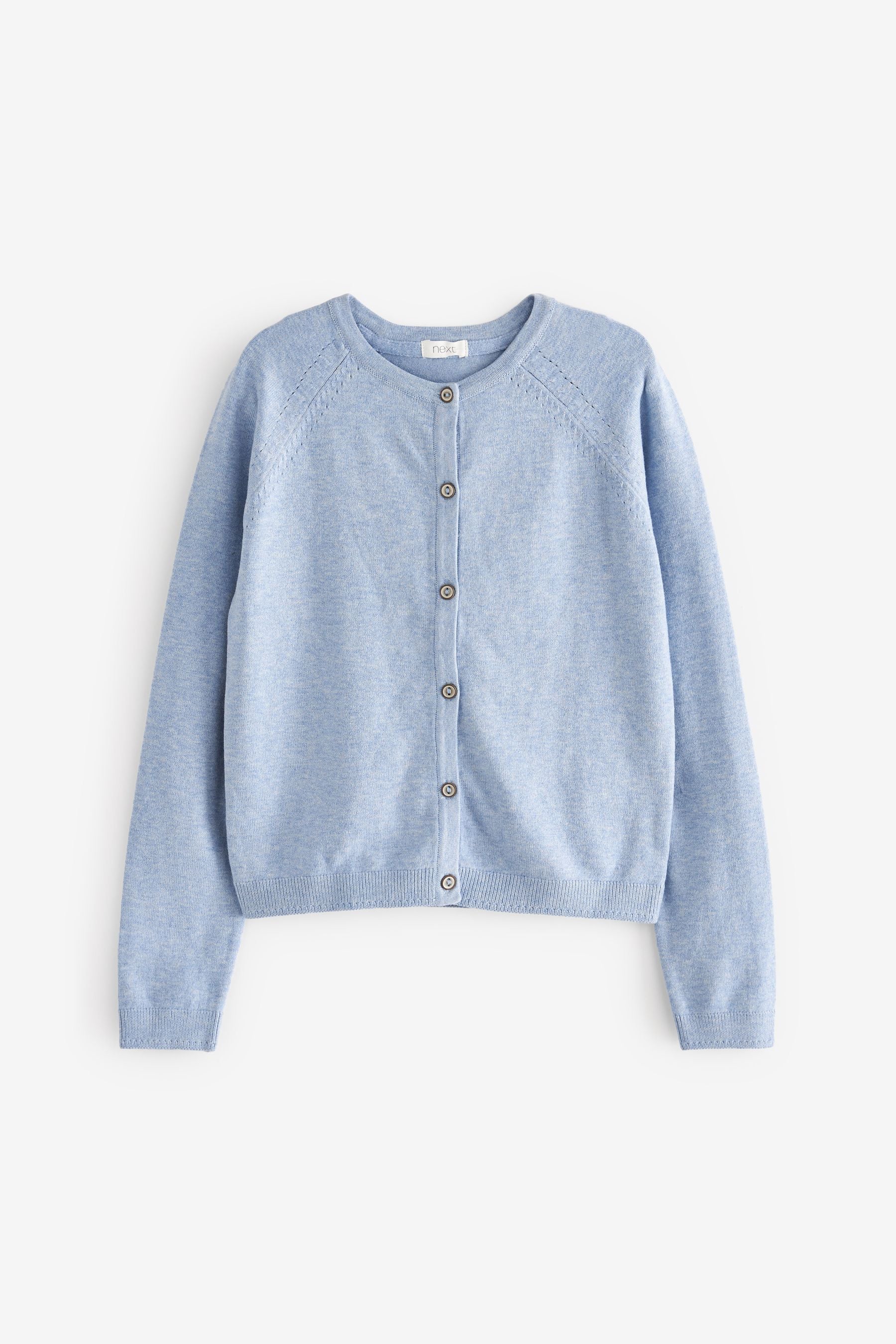 Blue Marl Button-Up Cardigan (3-16yrs)