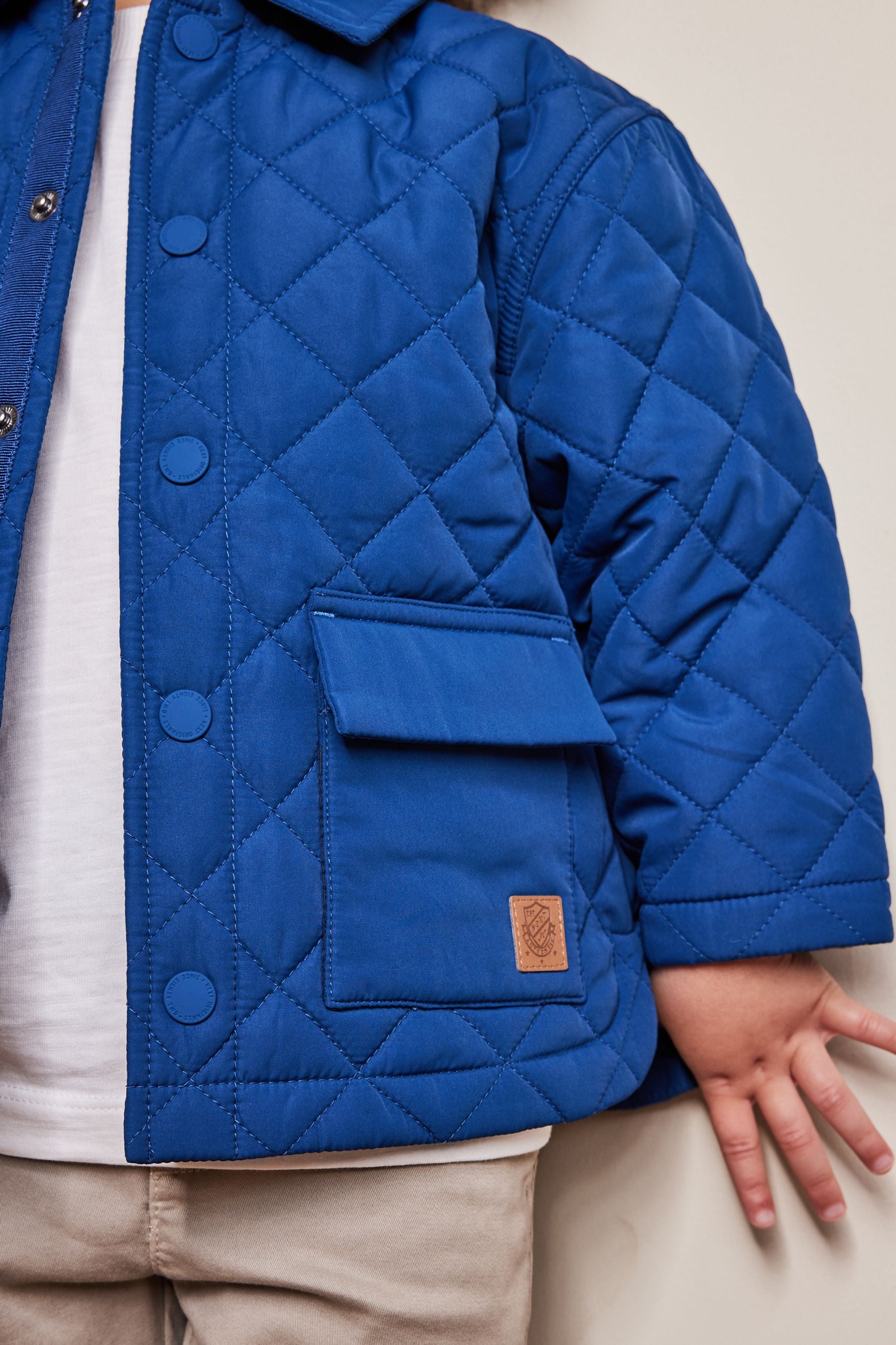 Navy Blue Lightweight Quilted Jacket (3mths-10yrs)