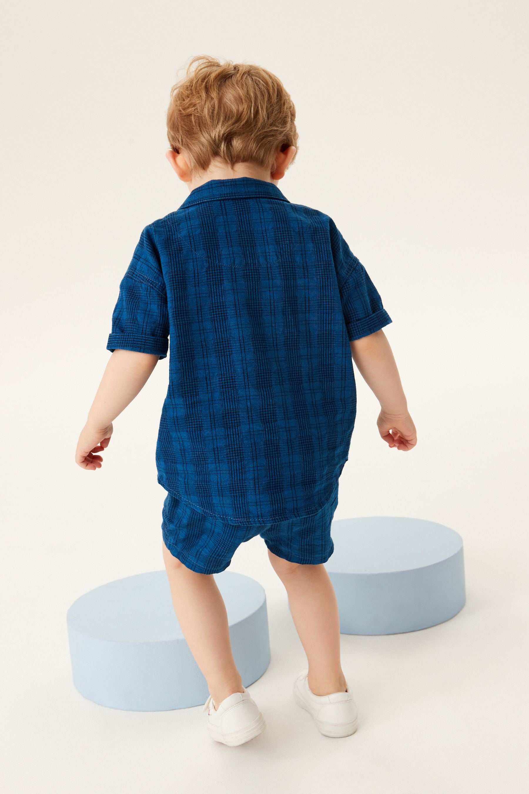 Blue Check Shirt and Shorts Set (3mths-7yrs)