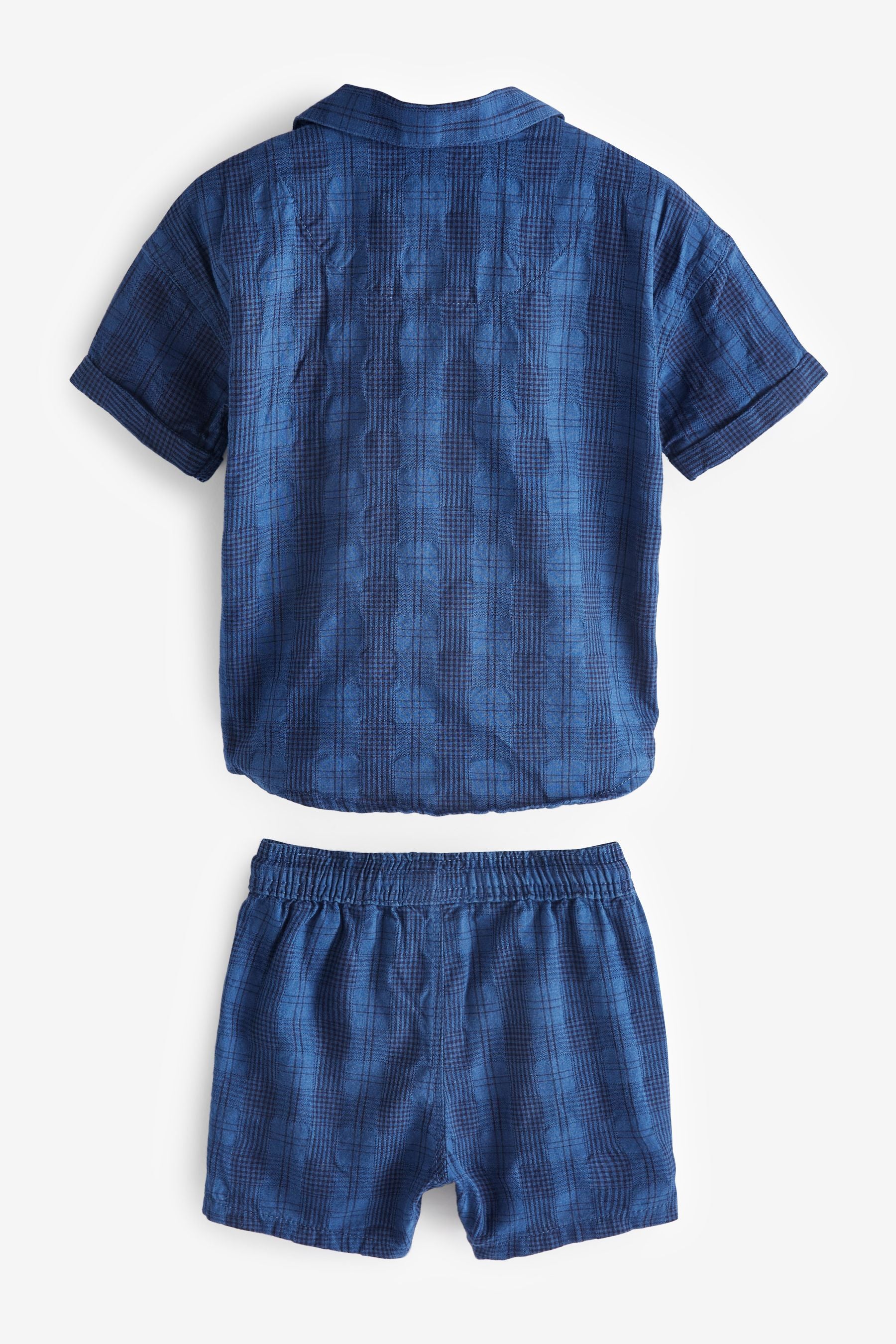 Blue Check Shirt and Shorts Set (3mths-7yrs)