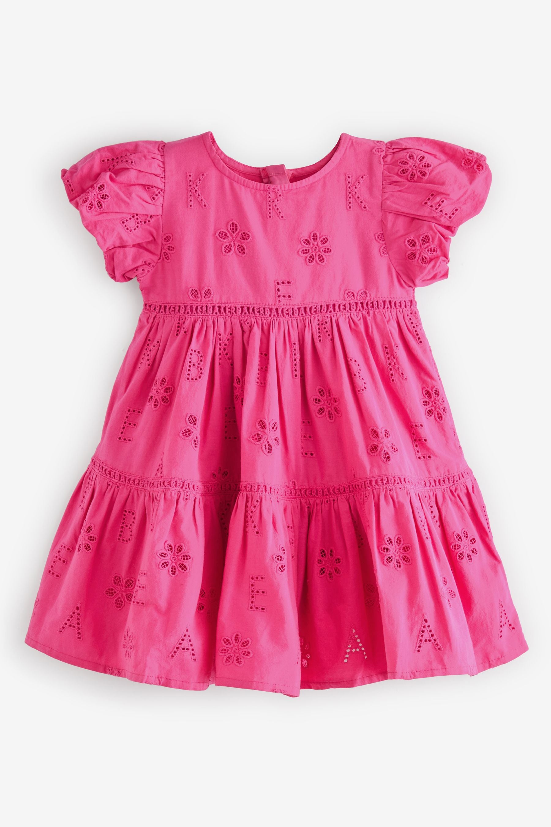 Pink Baker by Ted Baker Branded Broderie Dress