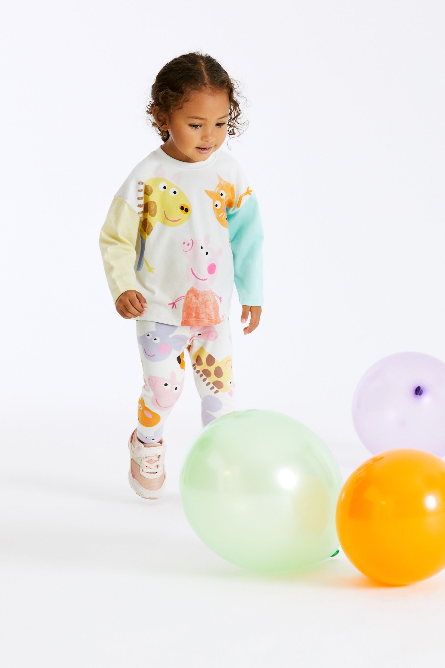 Multi Peppa Pig Long Sleeve T-Shirt And Leggings Set (3mths-7yrs)