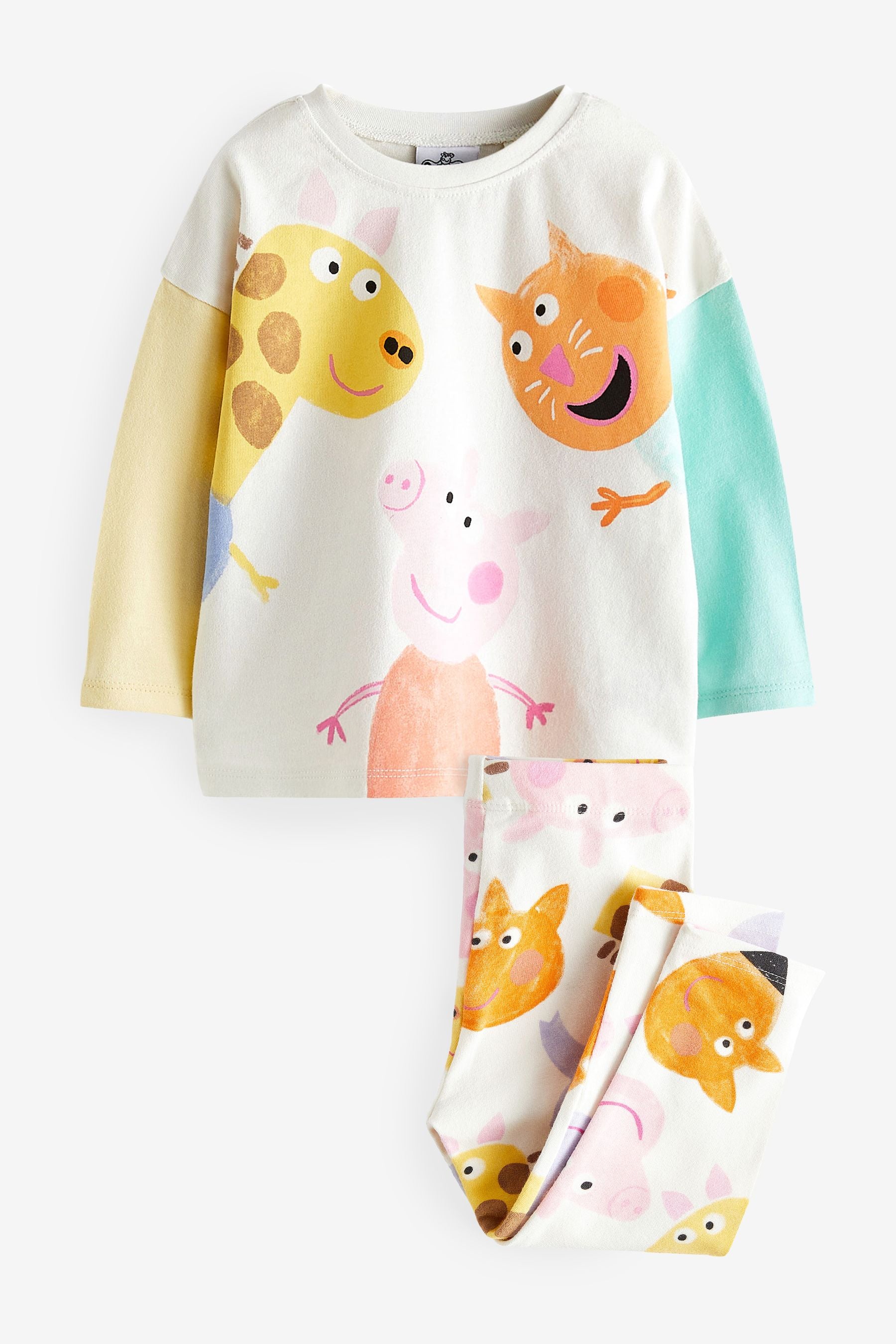 Multi Peppa Pig Long Sleeve T-Shirt And Leggings Set (3mths-7yrs)