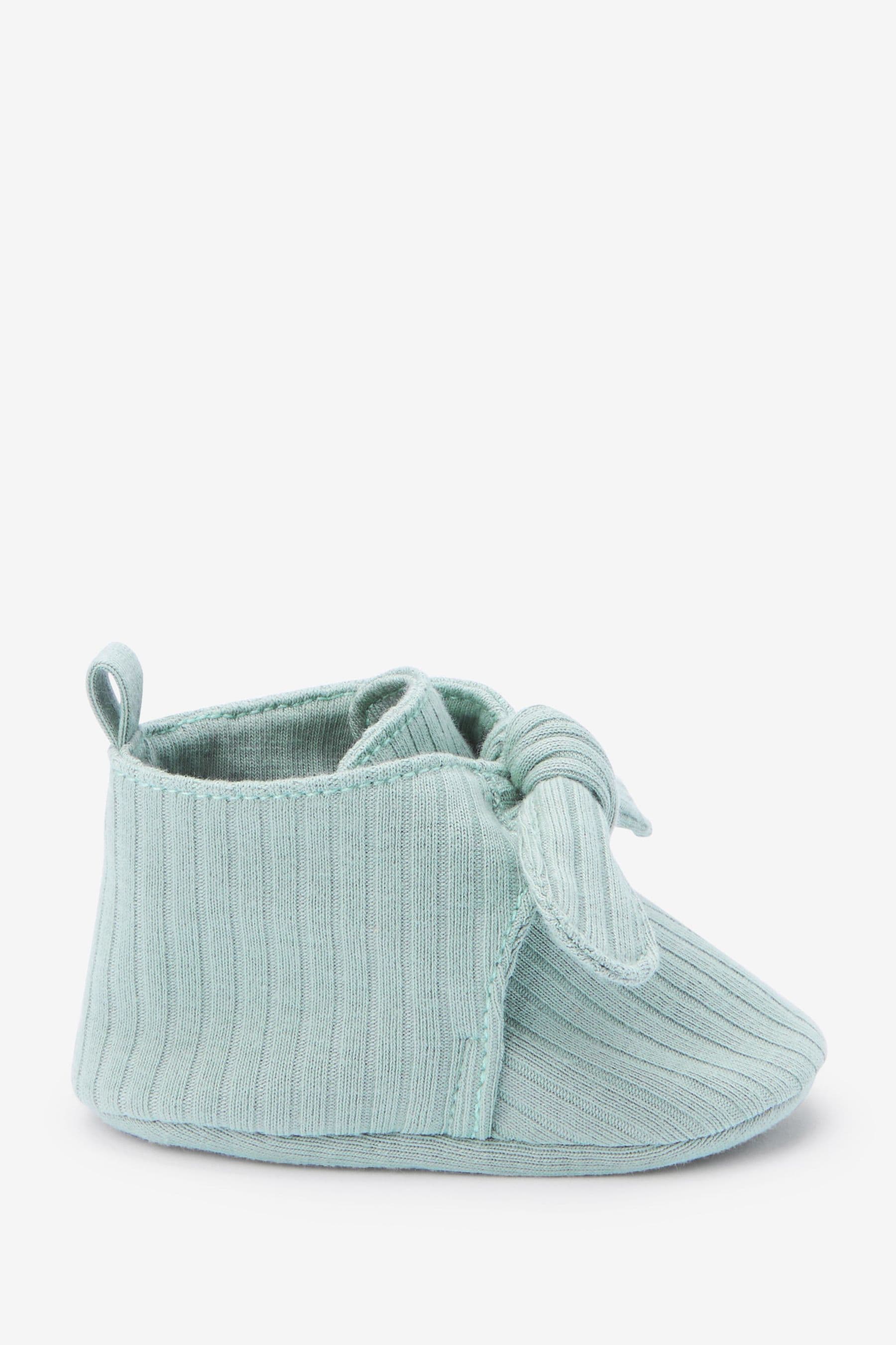 Blue Tie Booties (0-18mths)