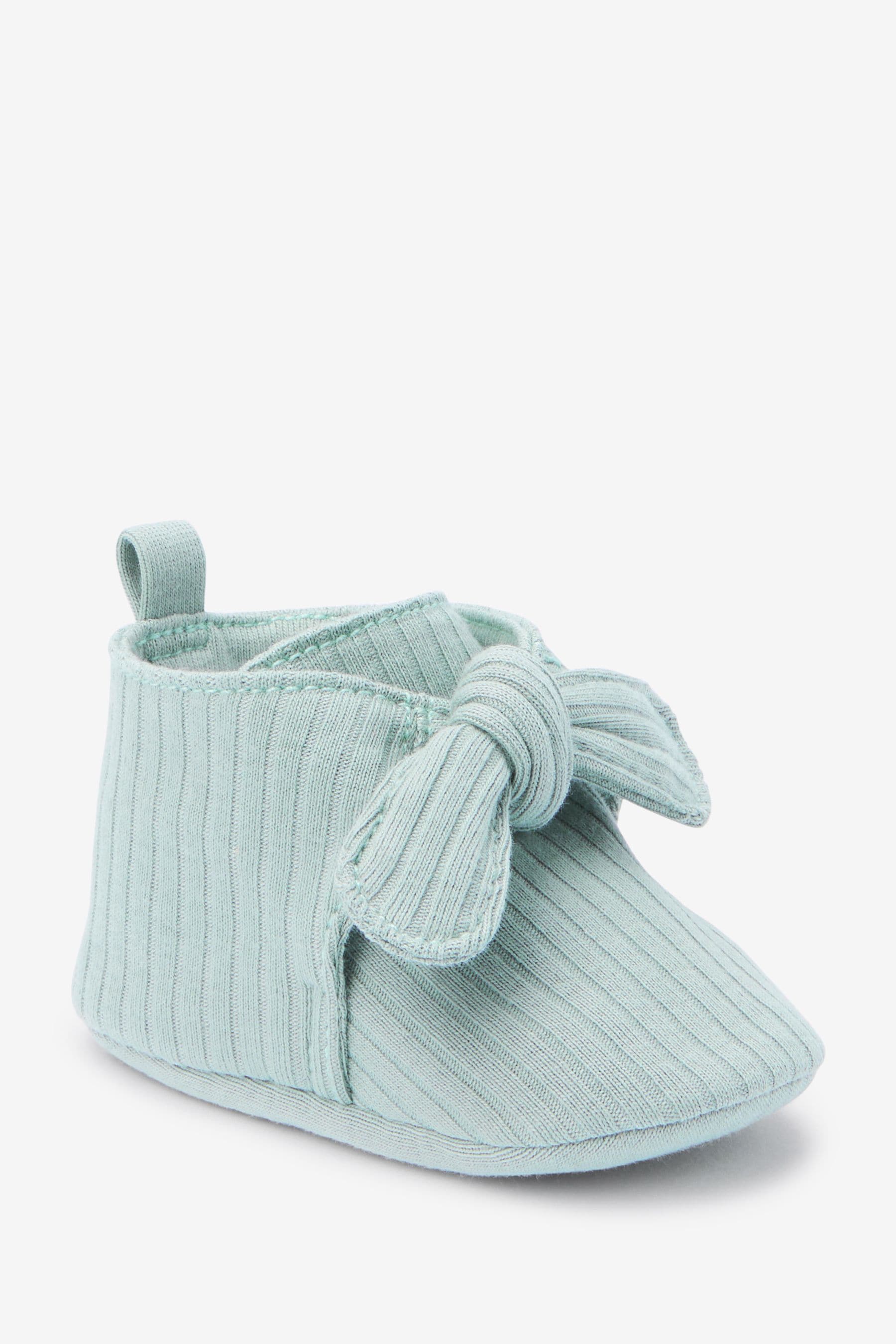 Blue Tie Booties (0-18mths)