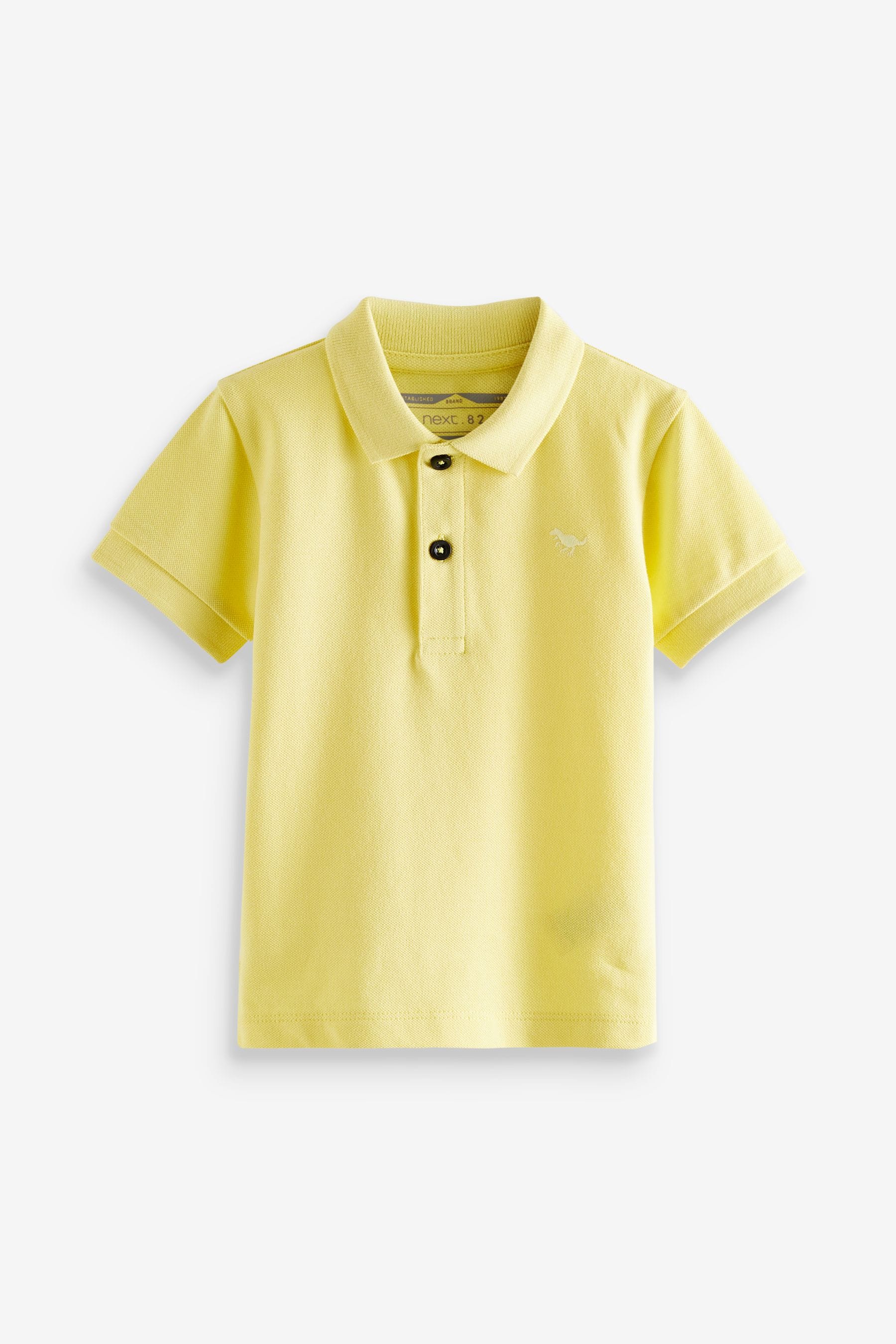 Yellow Short Sleeve Plain Polo Shirt (3mths-7yrs)