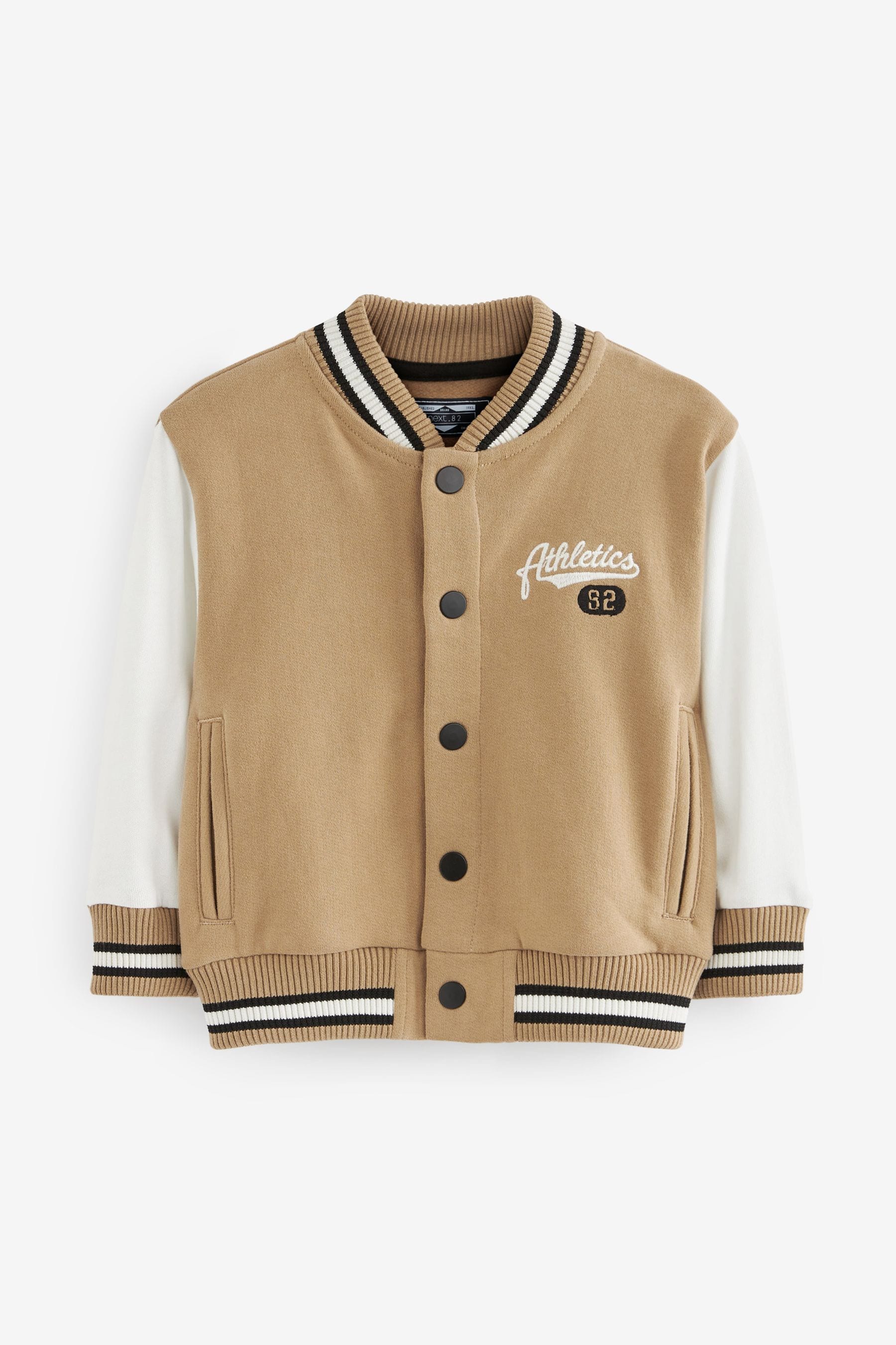 Tan Brown Letterman Jacket (3mths-7yrs)