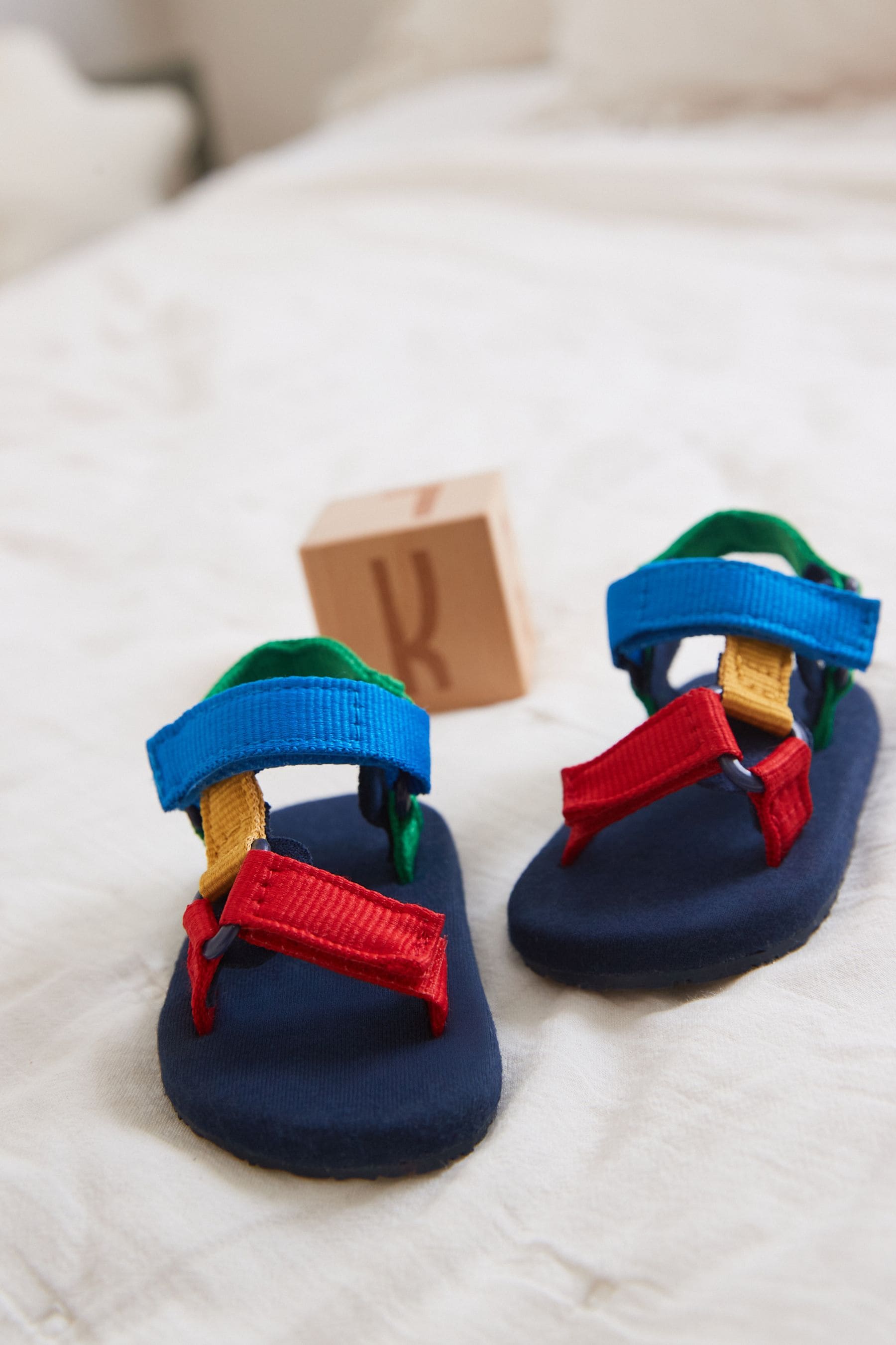 Multi Bright Colourblock Baby Tape Trekker Sandals (0-24mths)