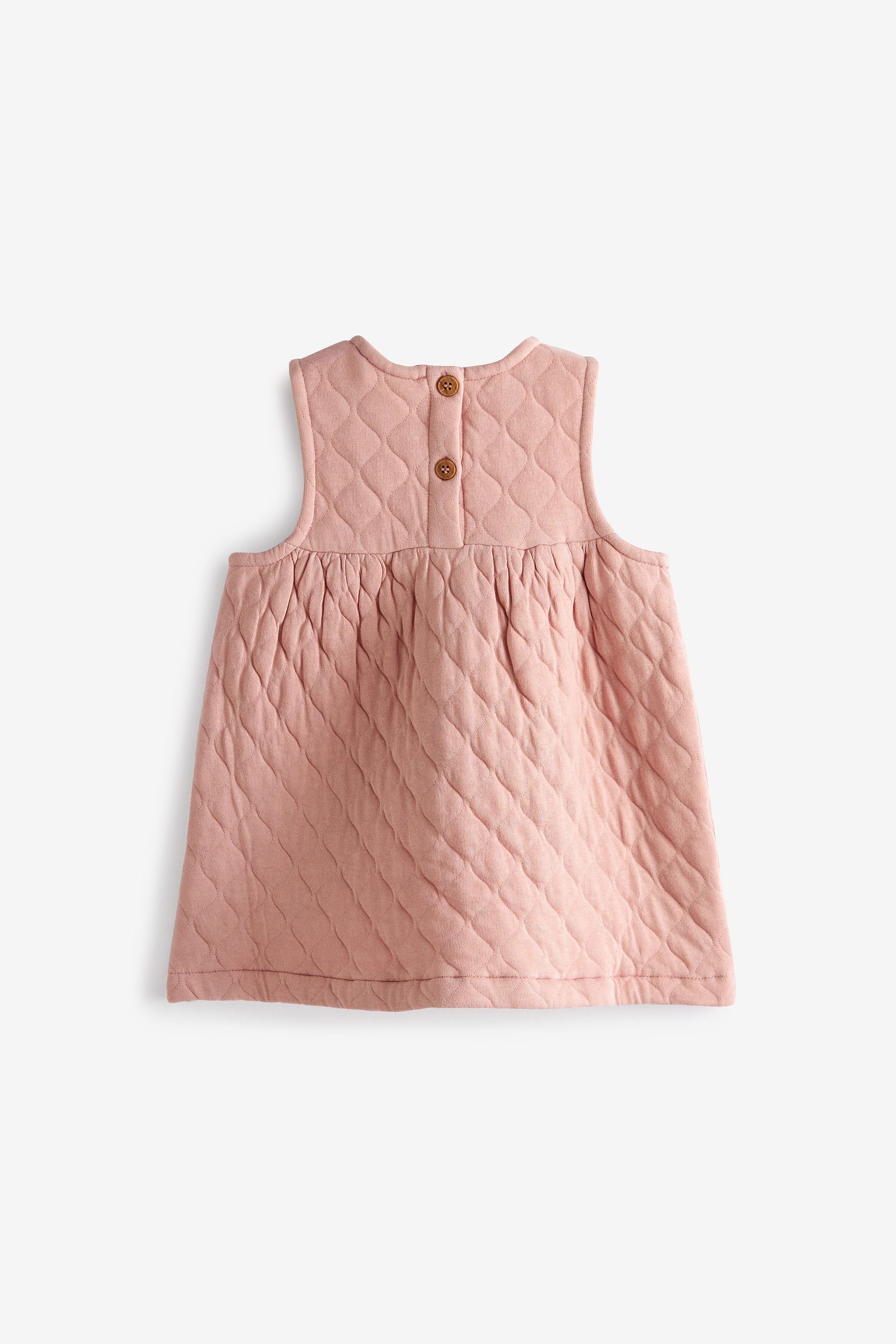 Pink Quilted Baby Pinafore Dress (0mths-2yrs)