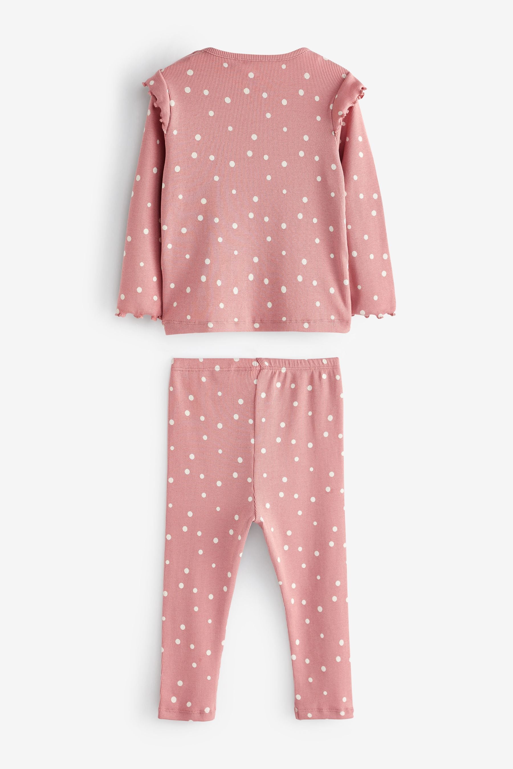 Pink Polka Dot Baby Top And Leggings Set