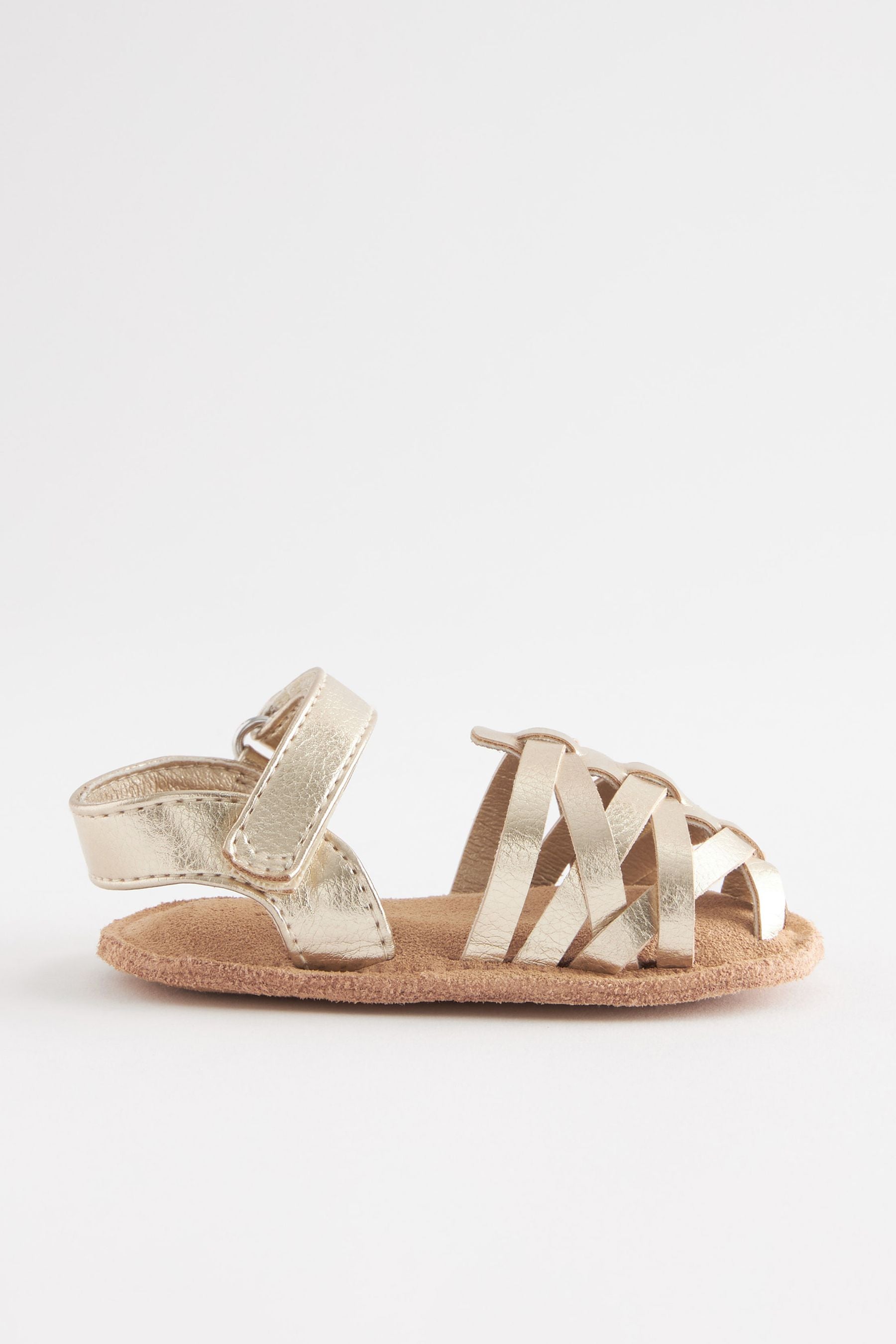 Gold Baby Ankle Strap Fisherman Sandals (0-18mths)