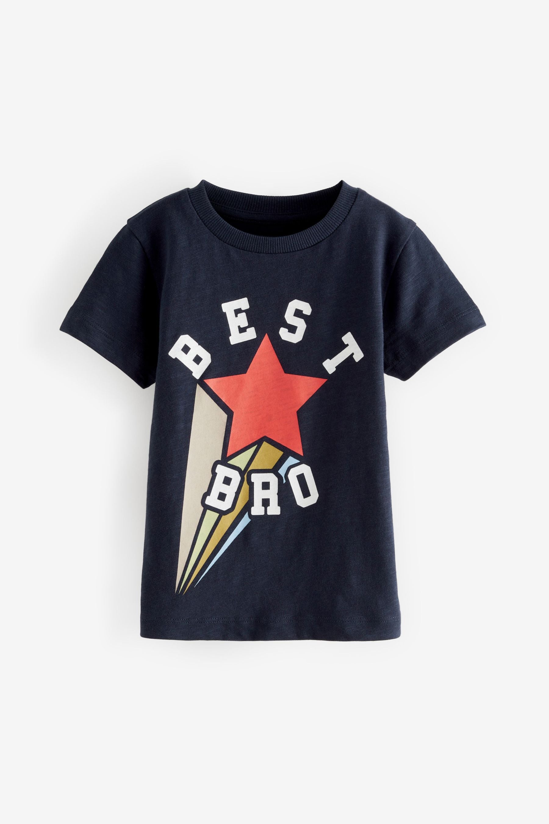 Blue Best Bro Short Sleeves Slogan T-Shirt (3mths-7yrs)