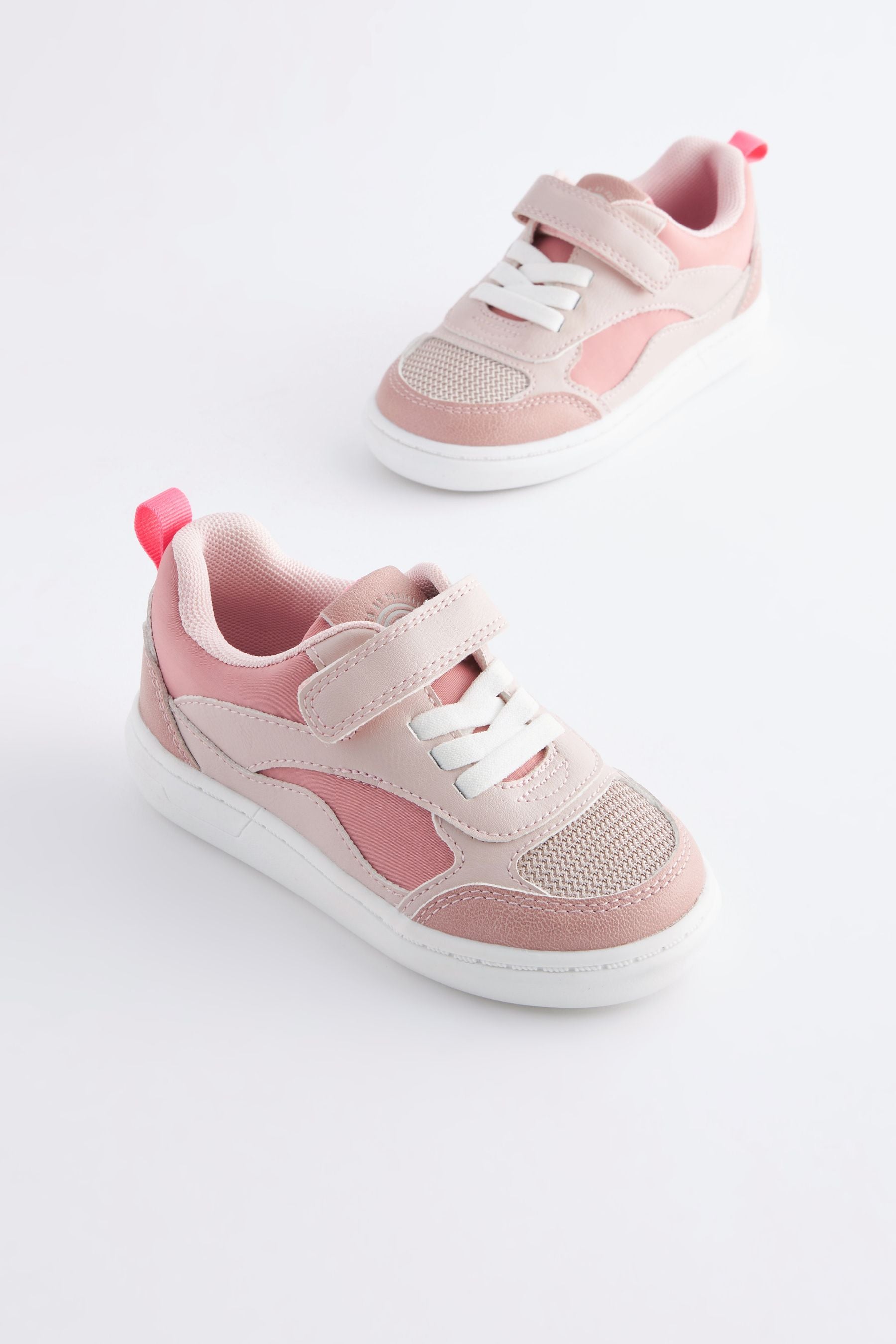 Pink Elastic Lace Single Strap Trainers