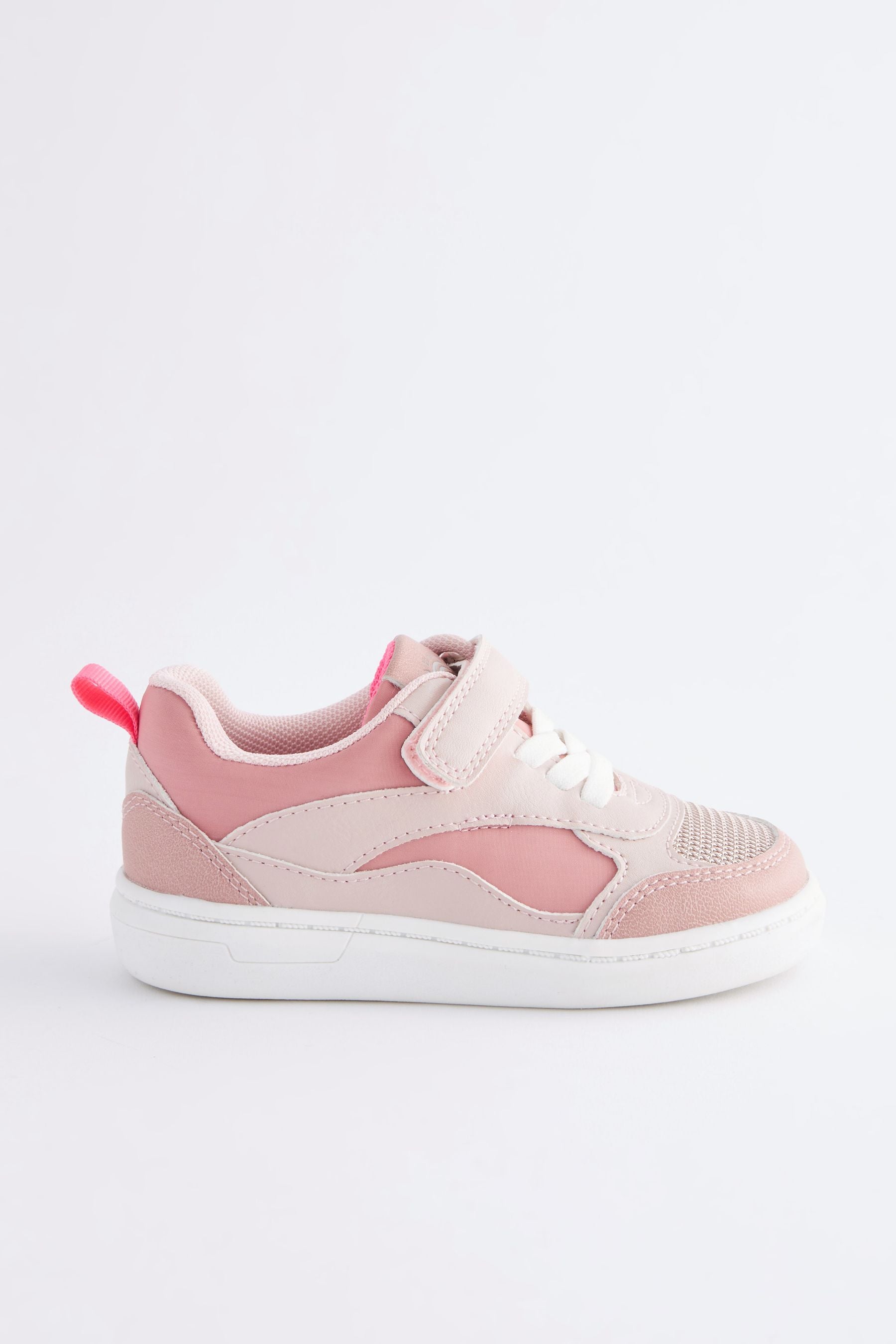 Pink Elastic Lace Single Strap Trainers