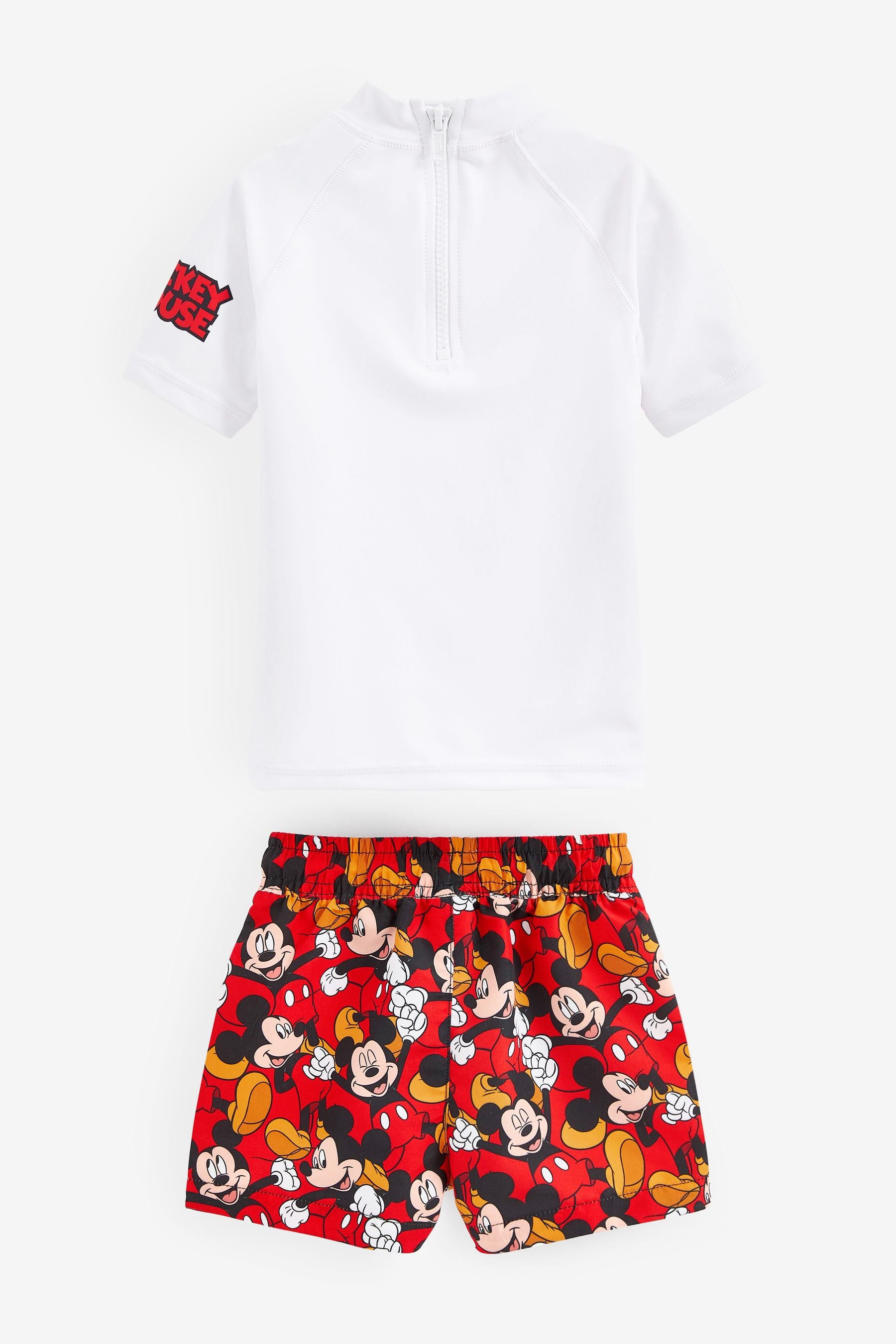 Mickey Mouse Red 2 Piece Sunsafe Top And Shorts Set (3mths-7yrs)