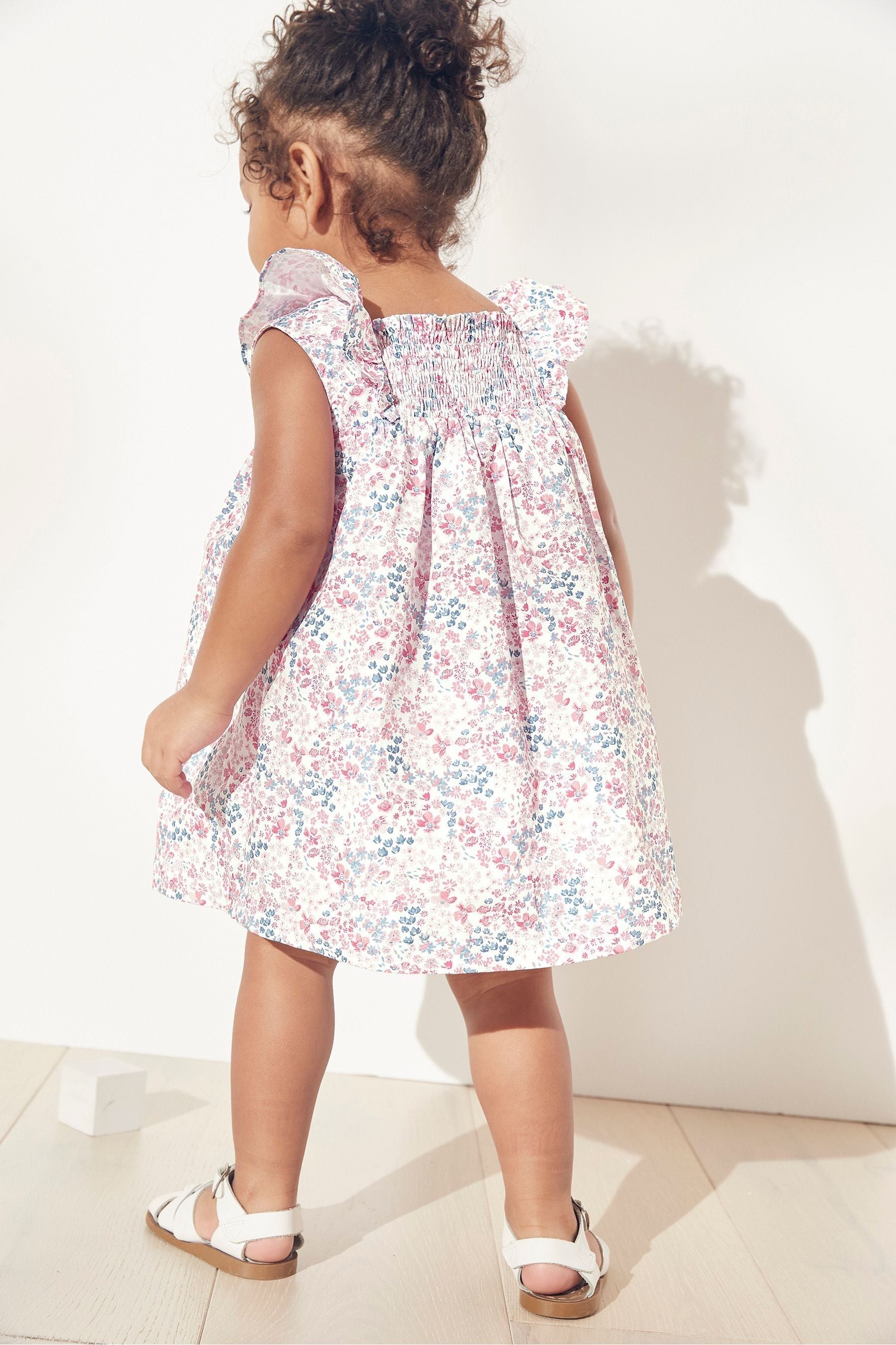 The White Company Melina Floral Smocked Dress