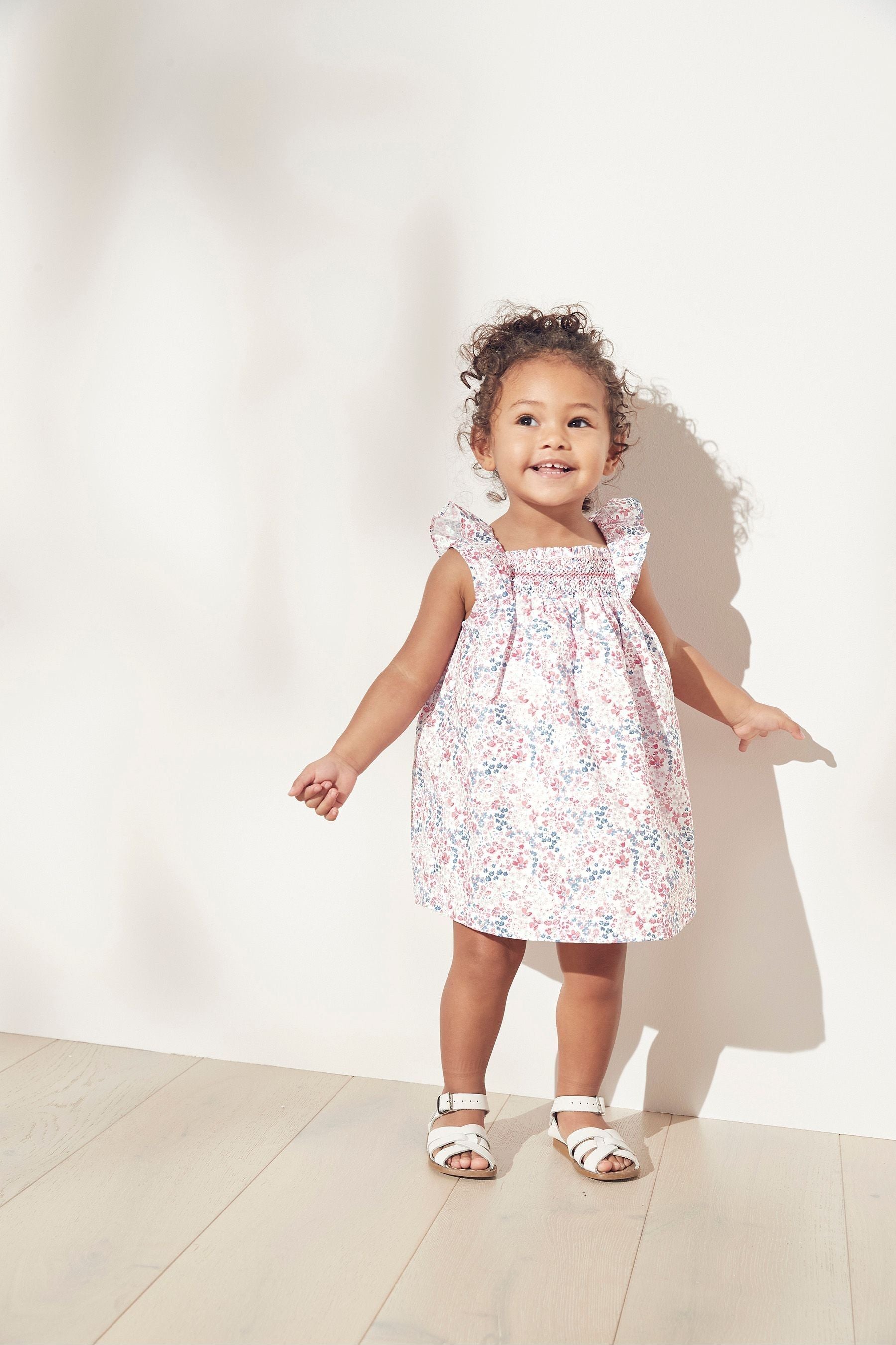 The White Company Melina Floral Smocked Dress