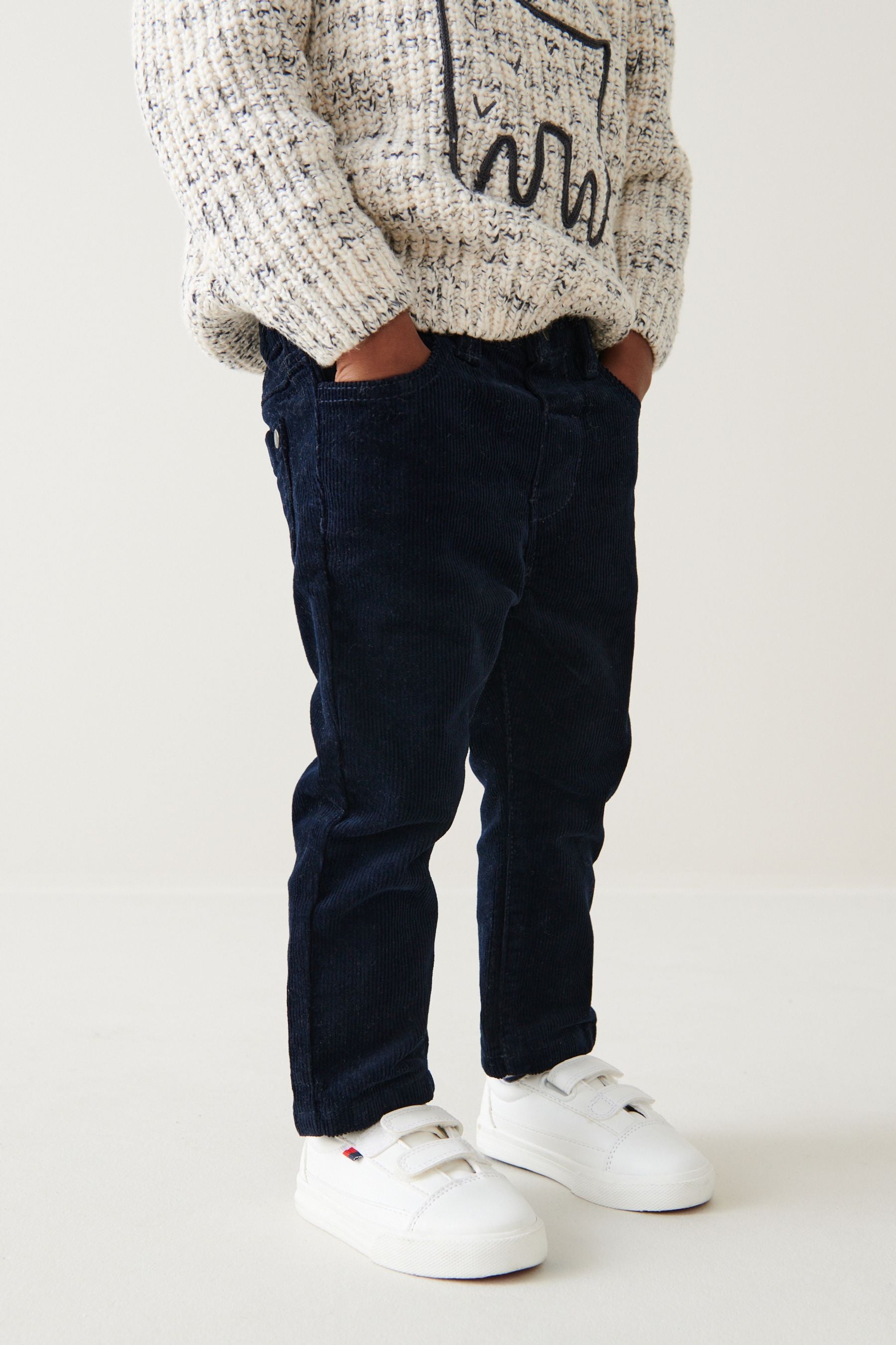 Navy Blue Corduroy Trousers (3mths-7yrs)