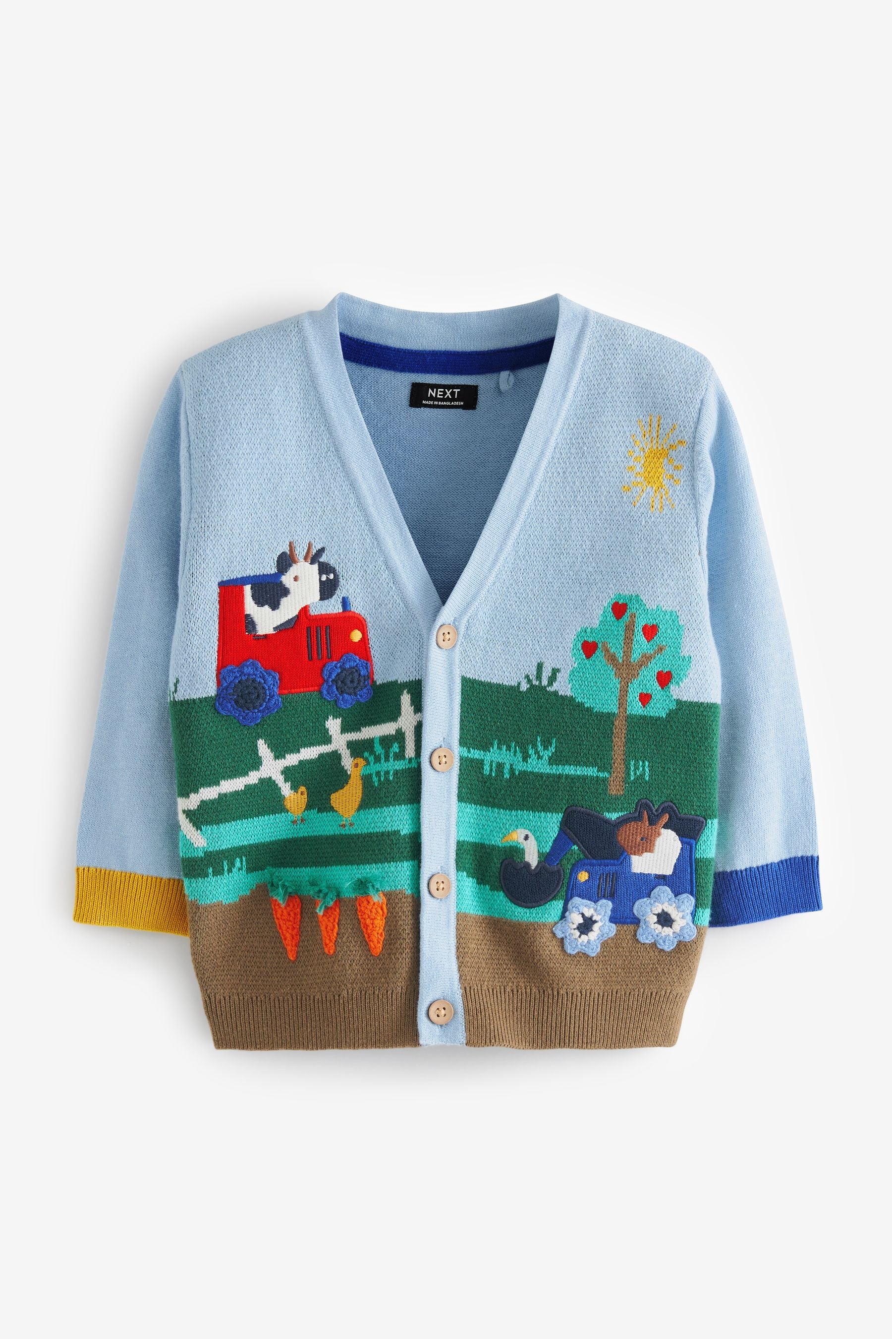 Blue Character Cardigan (3mths-7yrs)