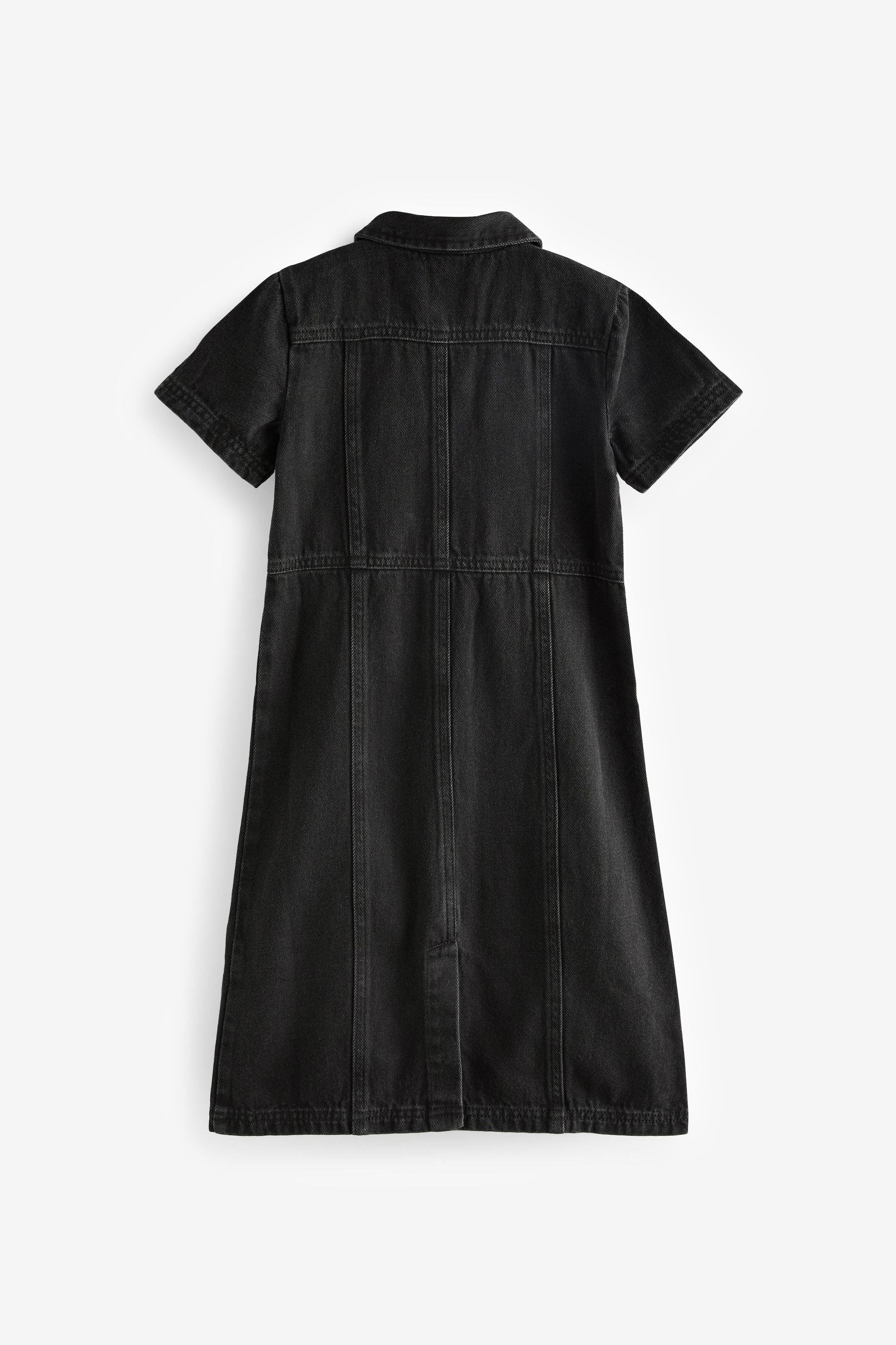 Maxi Length Black Fitted Denim Dress (3-16yrs)