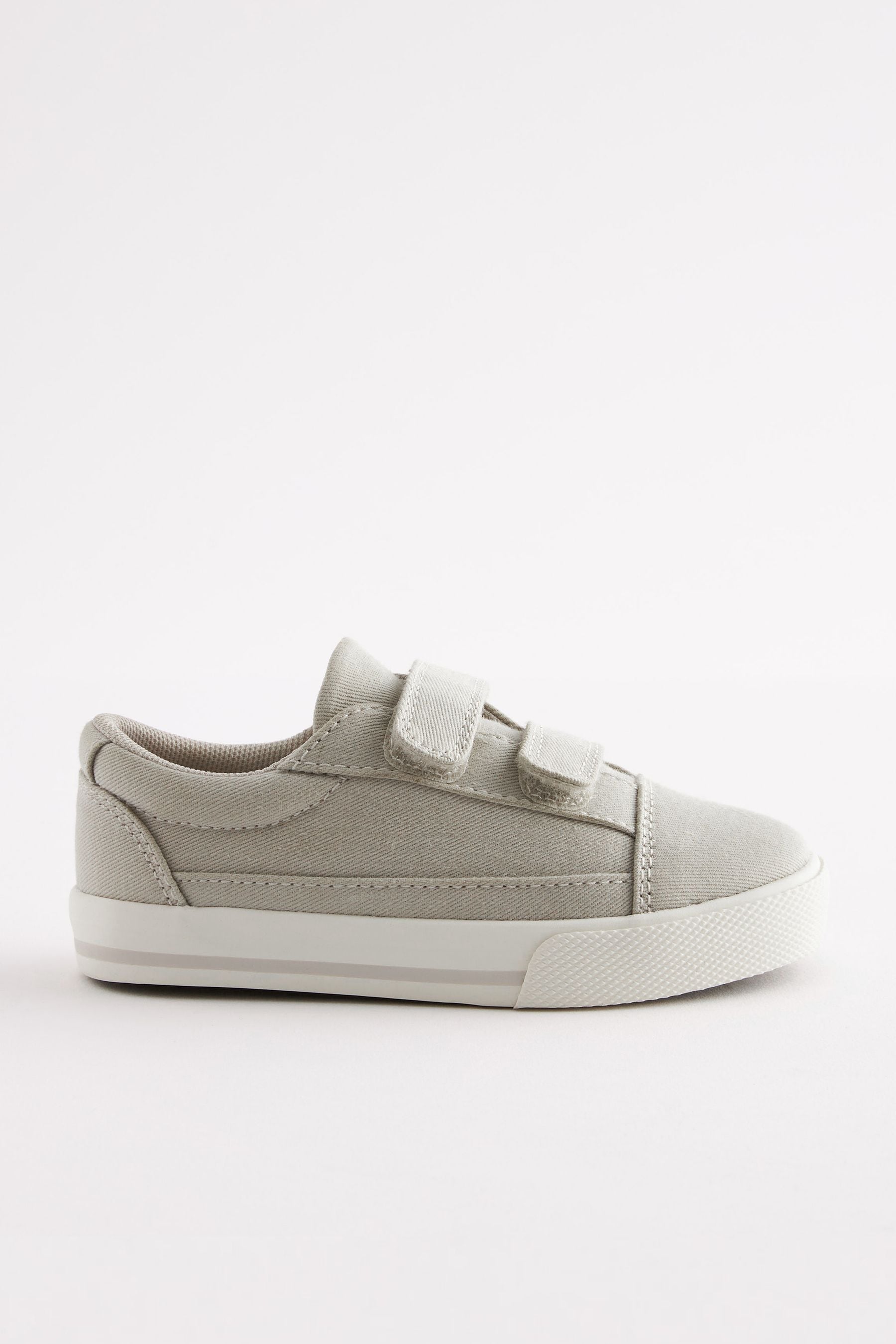 Cement Grey Strap Touch Fastening Shoes