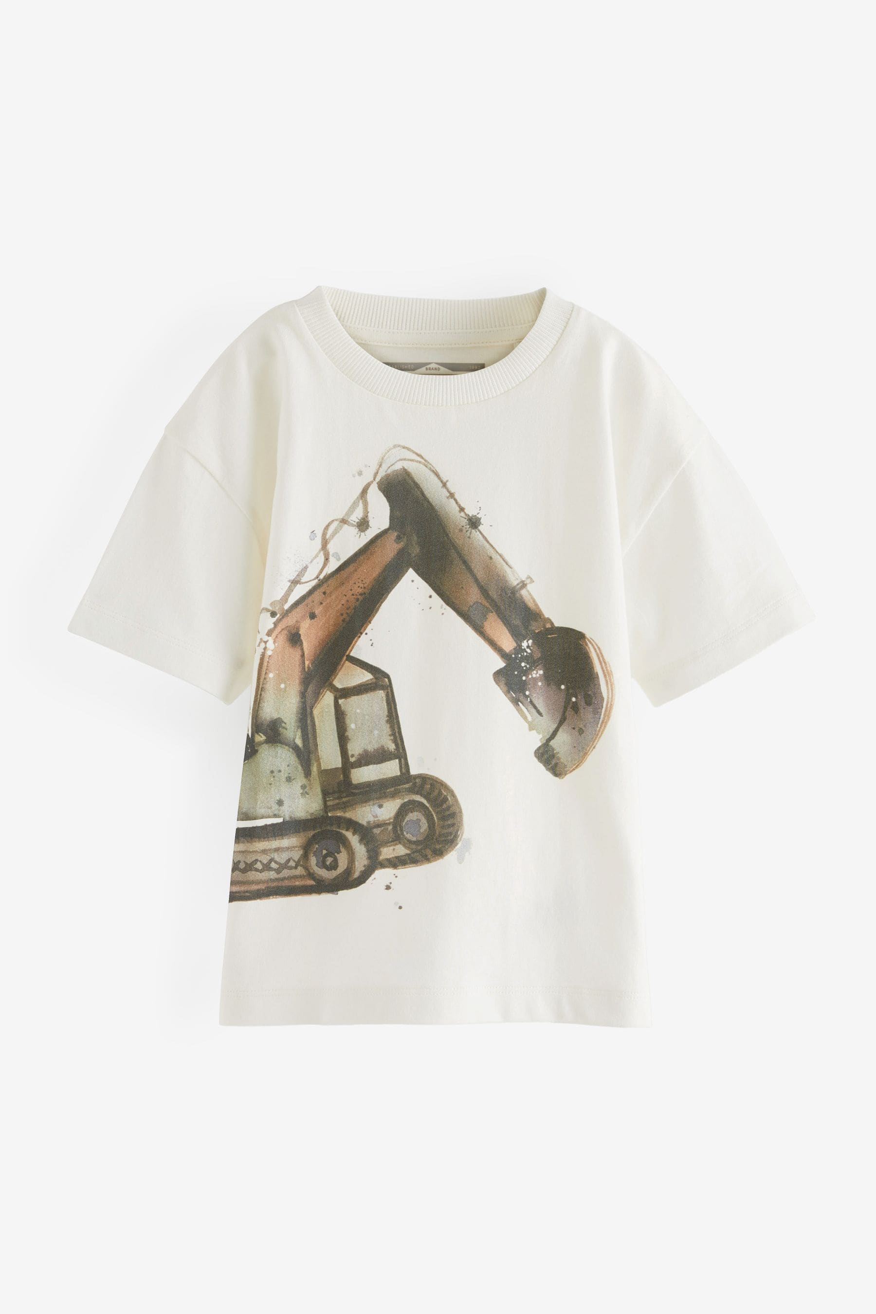 White Digger Oversized Short Sleeve Character T-Shirt (3mths-7yrs)