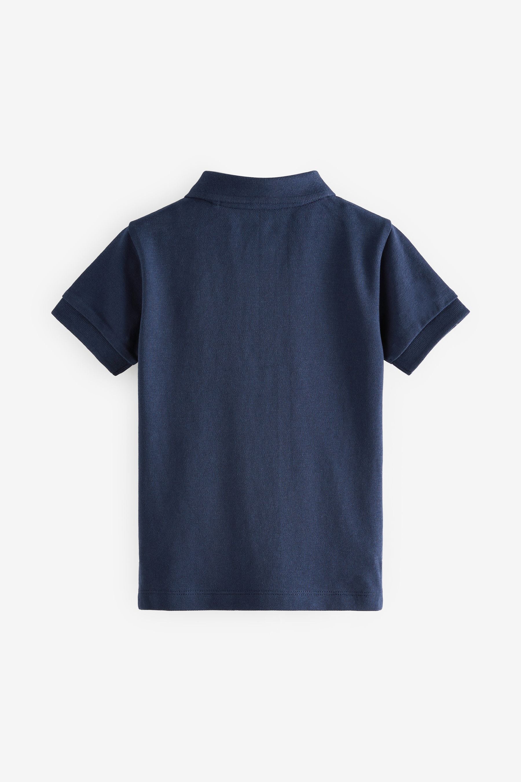 Navy Blue Short Sleeve Plain Polo Shirt (3mths-7yrs)