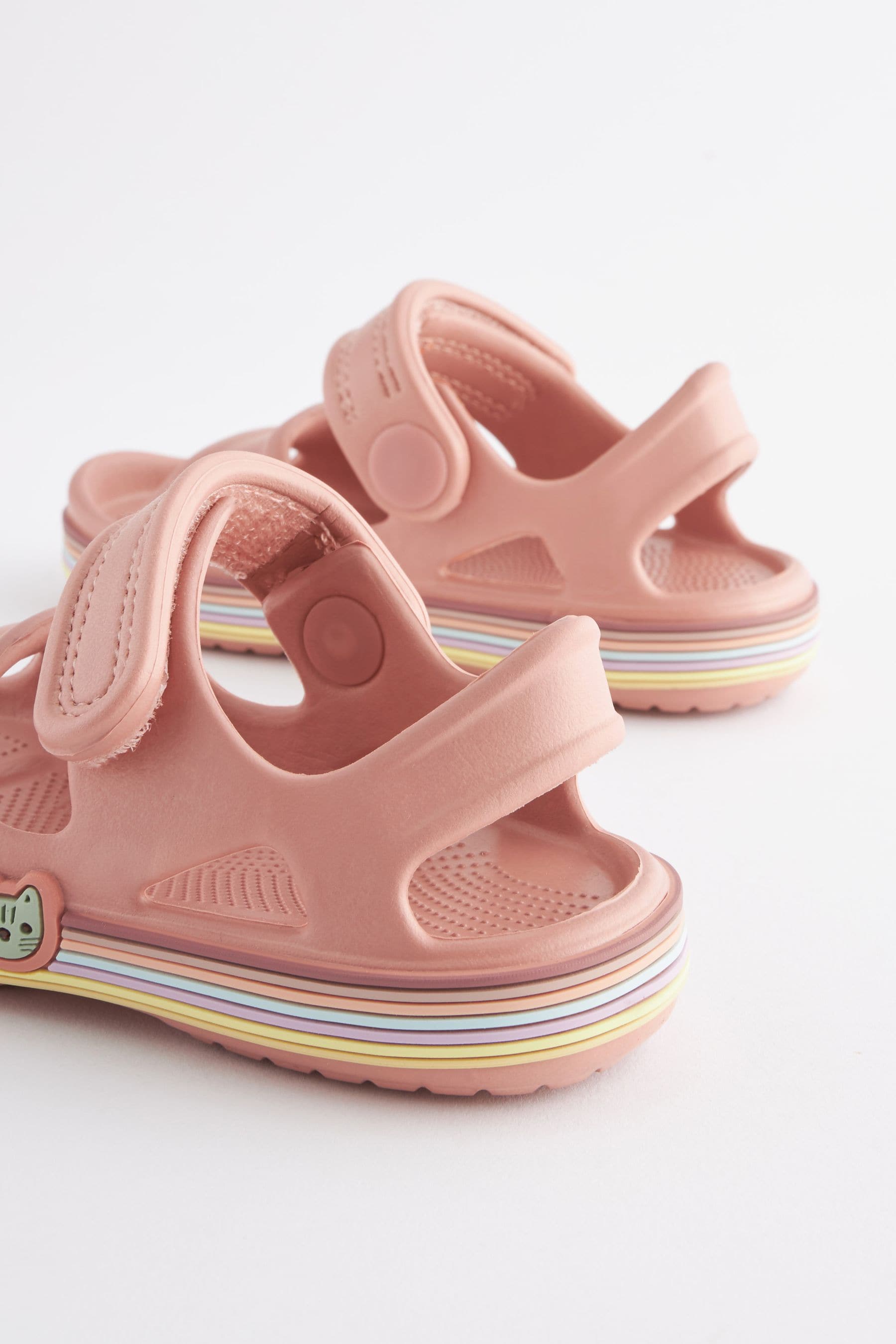 Pink Character Double Strap Sandals