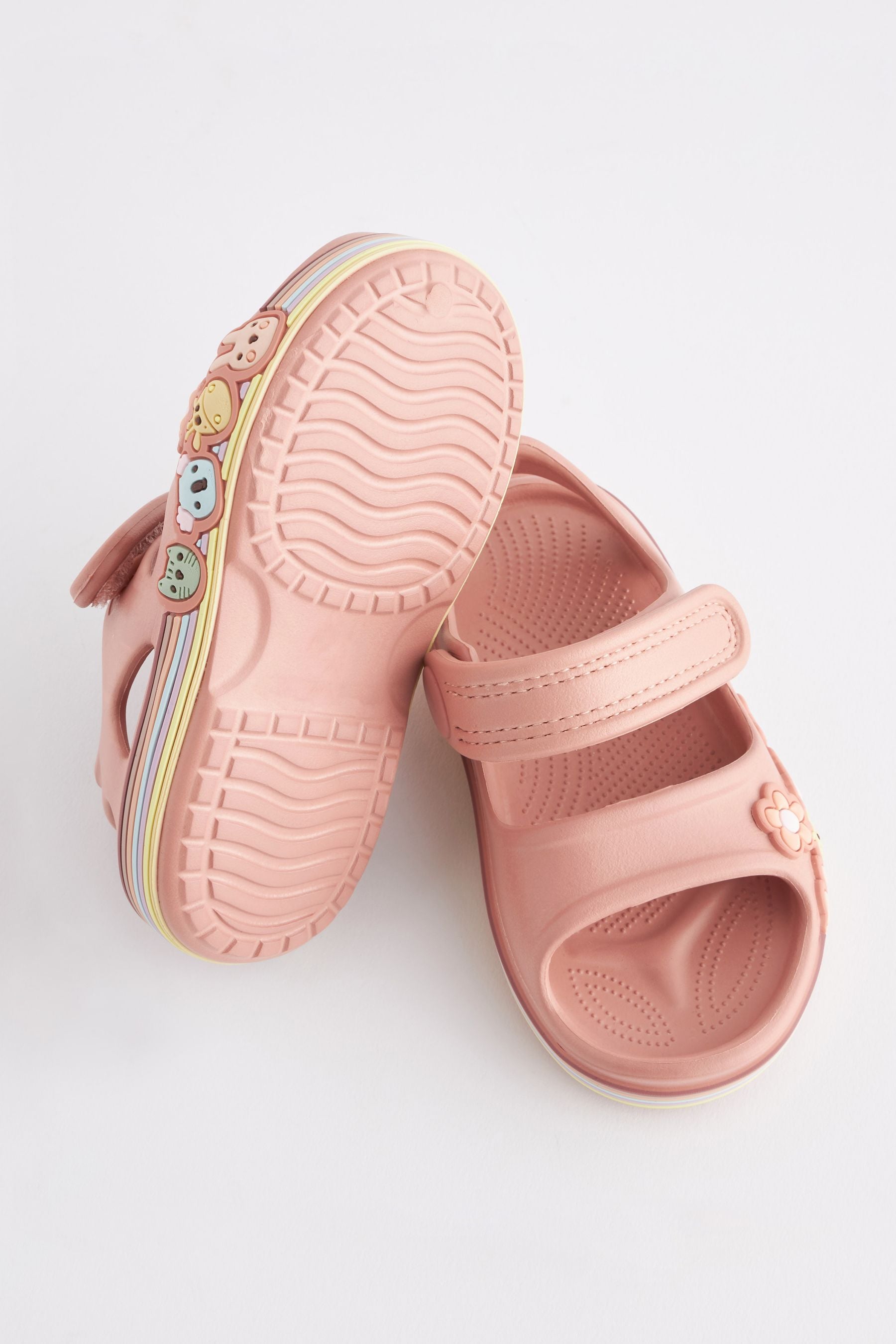 Pink Character Double Strap Sandals