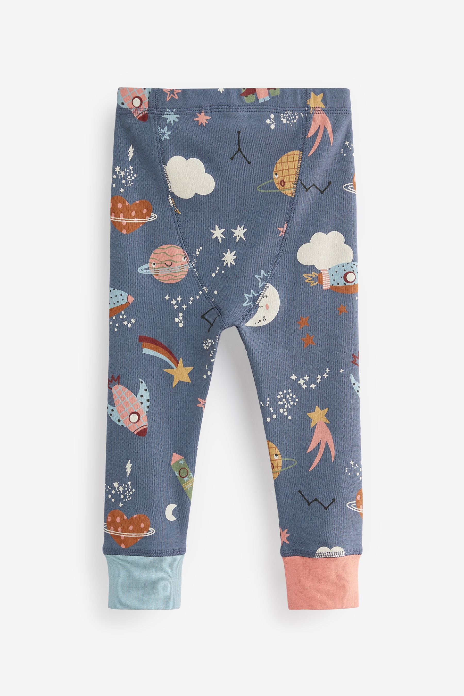 Navy/Purple Space 2 Pack Pyjamas (9mths-8yrs)