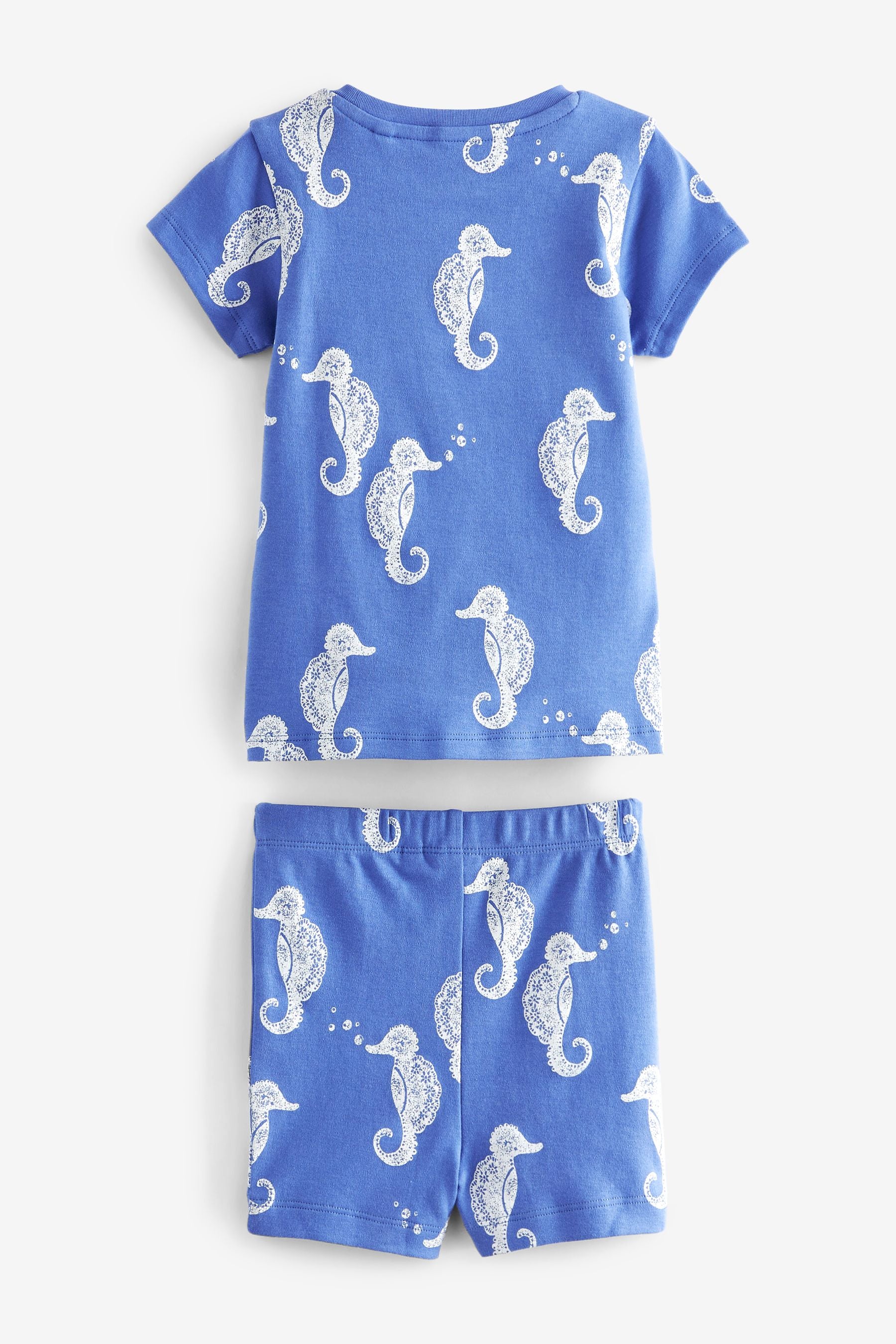 Blue Seahorse Short Pyjamas 3 Pack (3-16yrs)