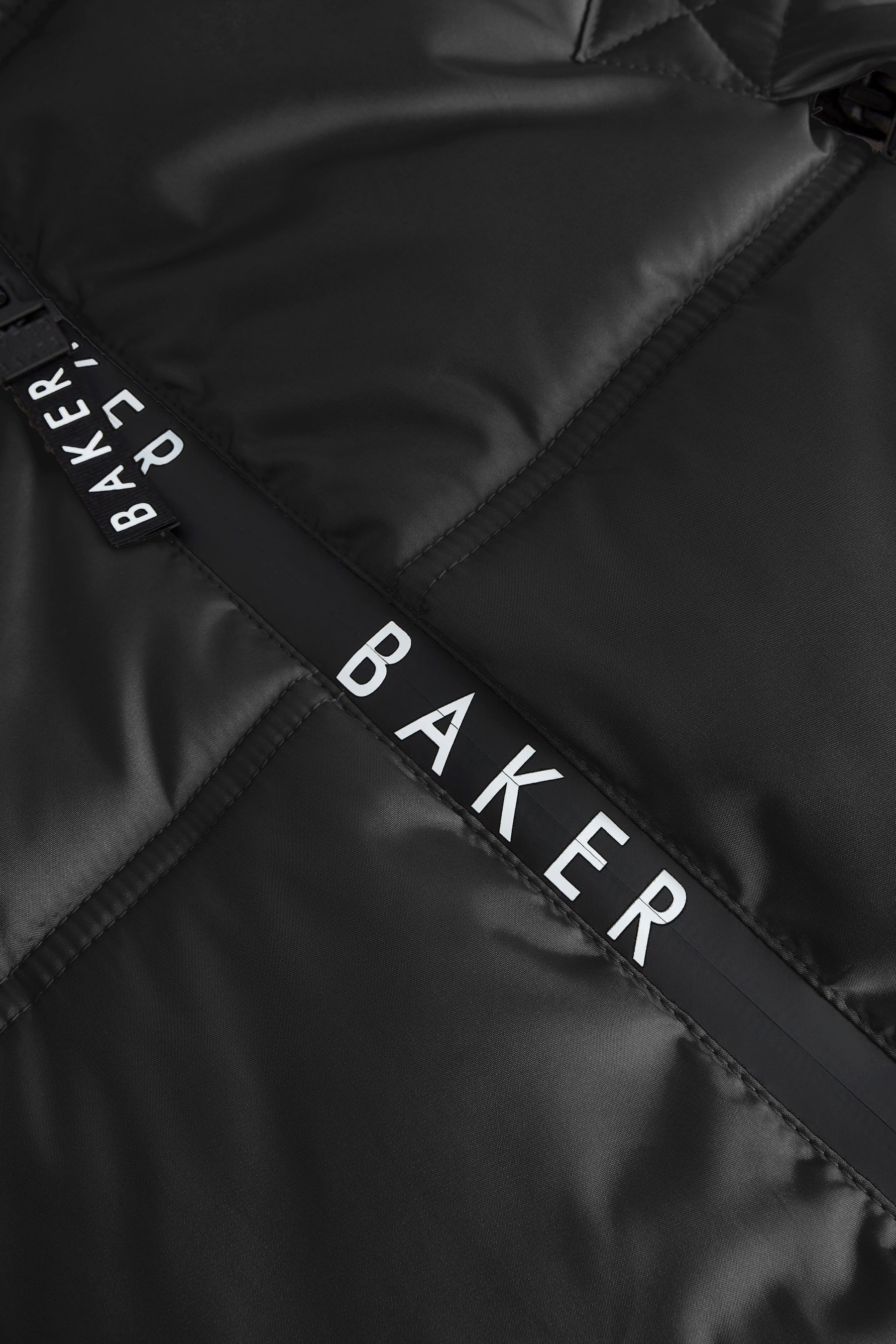 Black Baker by Ted Baker Shower Resistant Longline Padded Coat