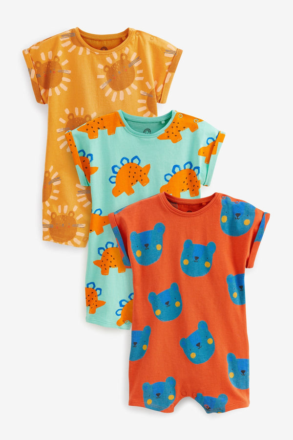 Bright Character Baby Rompers 3 Pack