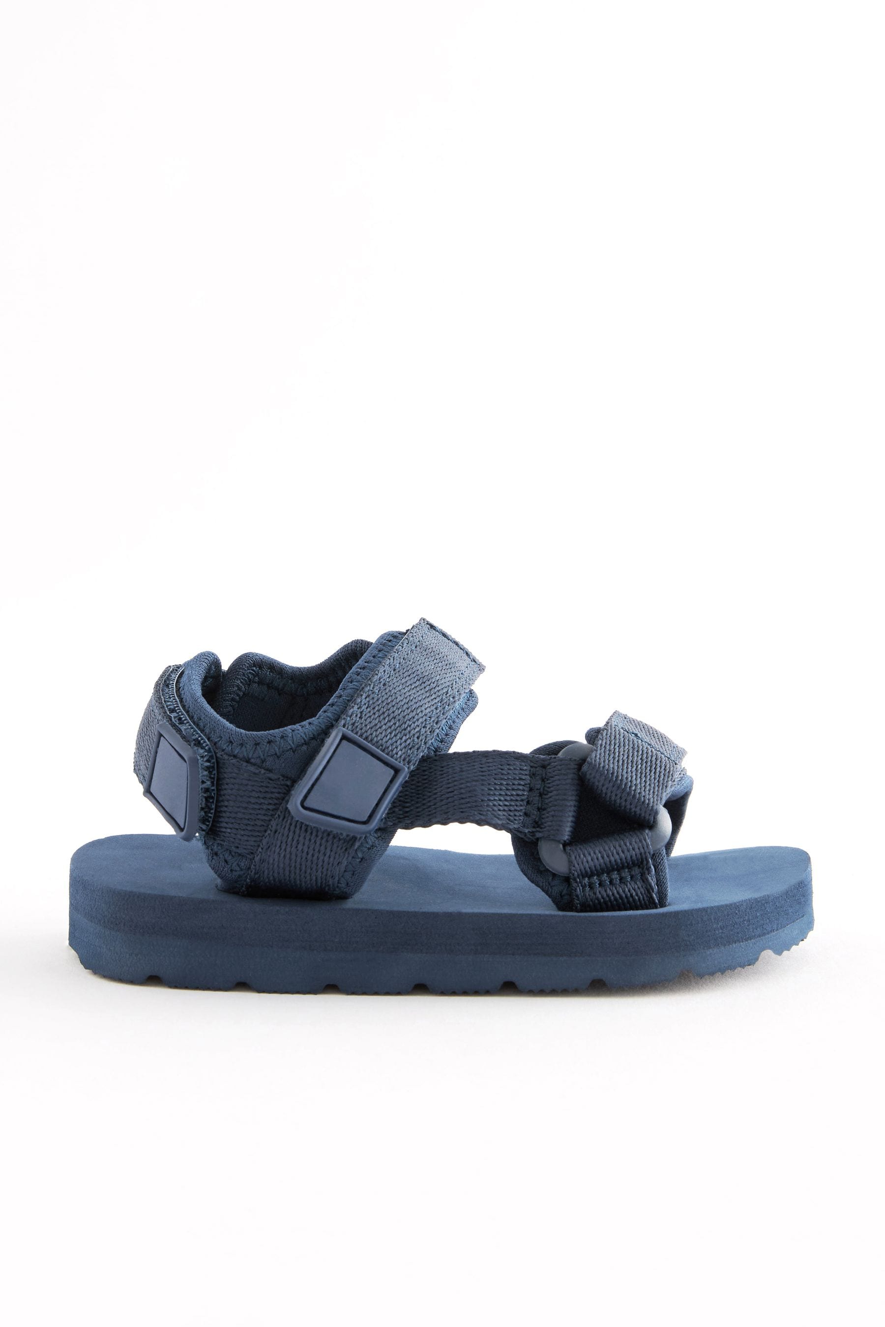 Navy Blue Touch Fastening Adjustable Strap Tape Trekker Sandals