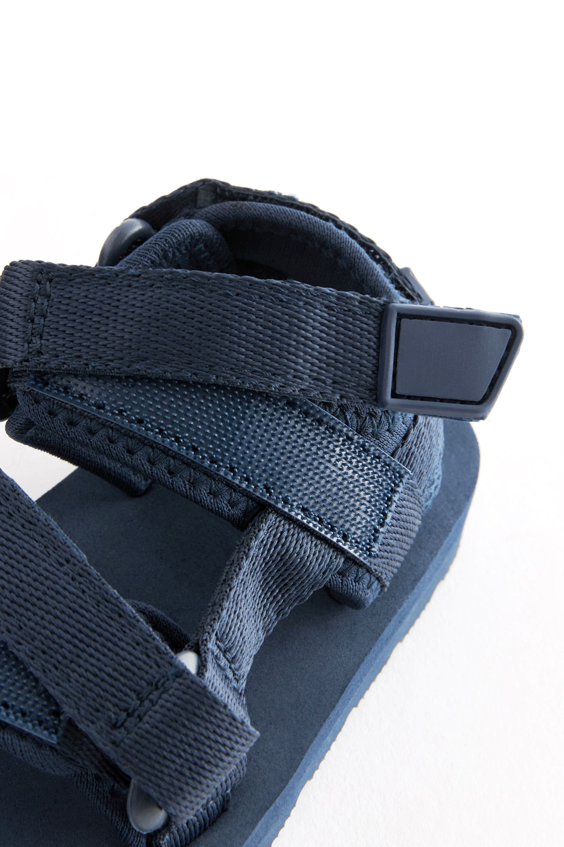 Navy Blue Touch Fastening Adjustable Strap Tape Trekker Sandals