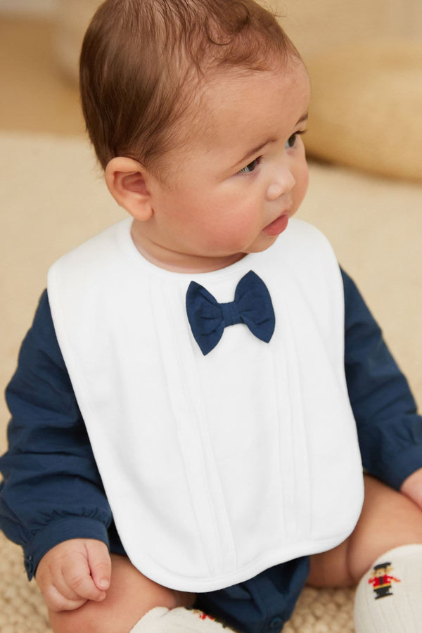 White 2 Pack Baby Occasion Bibs