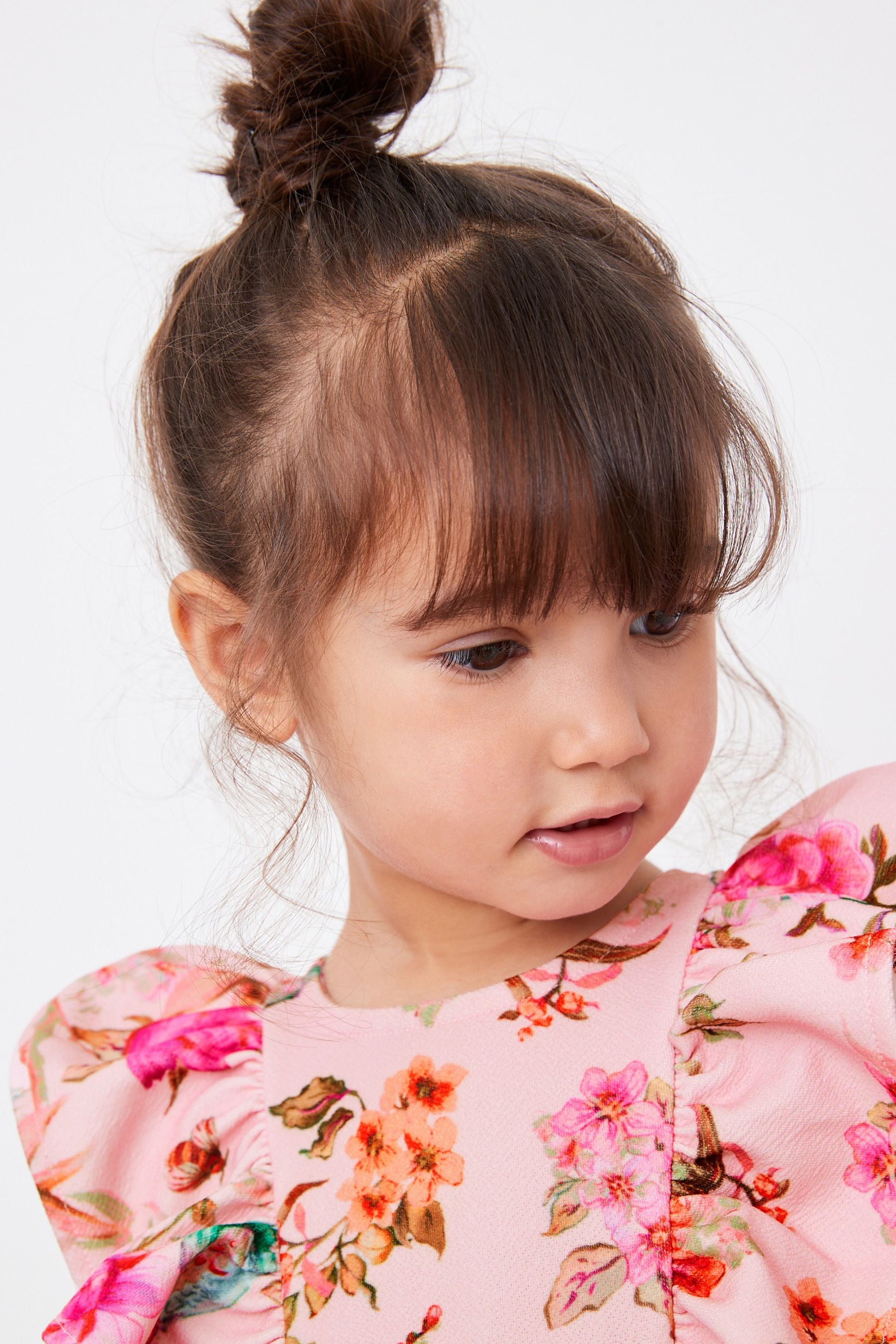 Pink Floral Tiered Ponte Occasion Dress (3mths-7yrs)