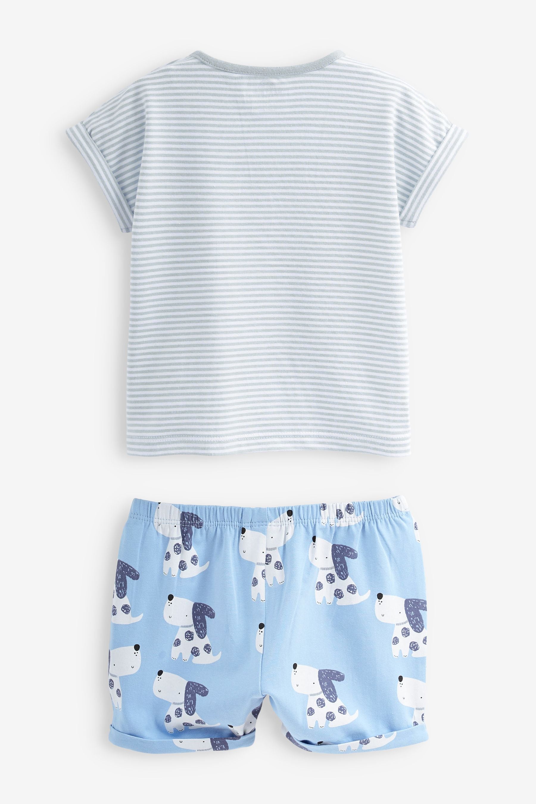 Blue Dog Baby T-Shirt And Shorts 2 Piece Set