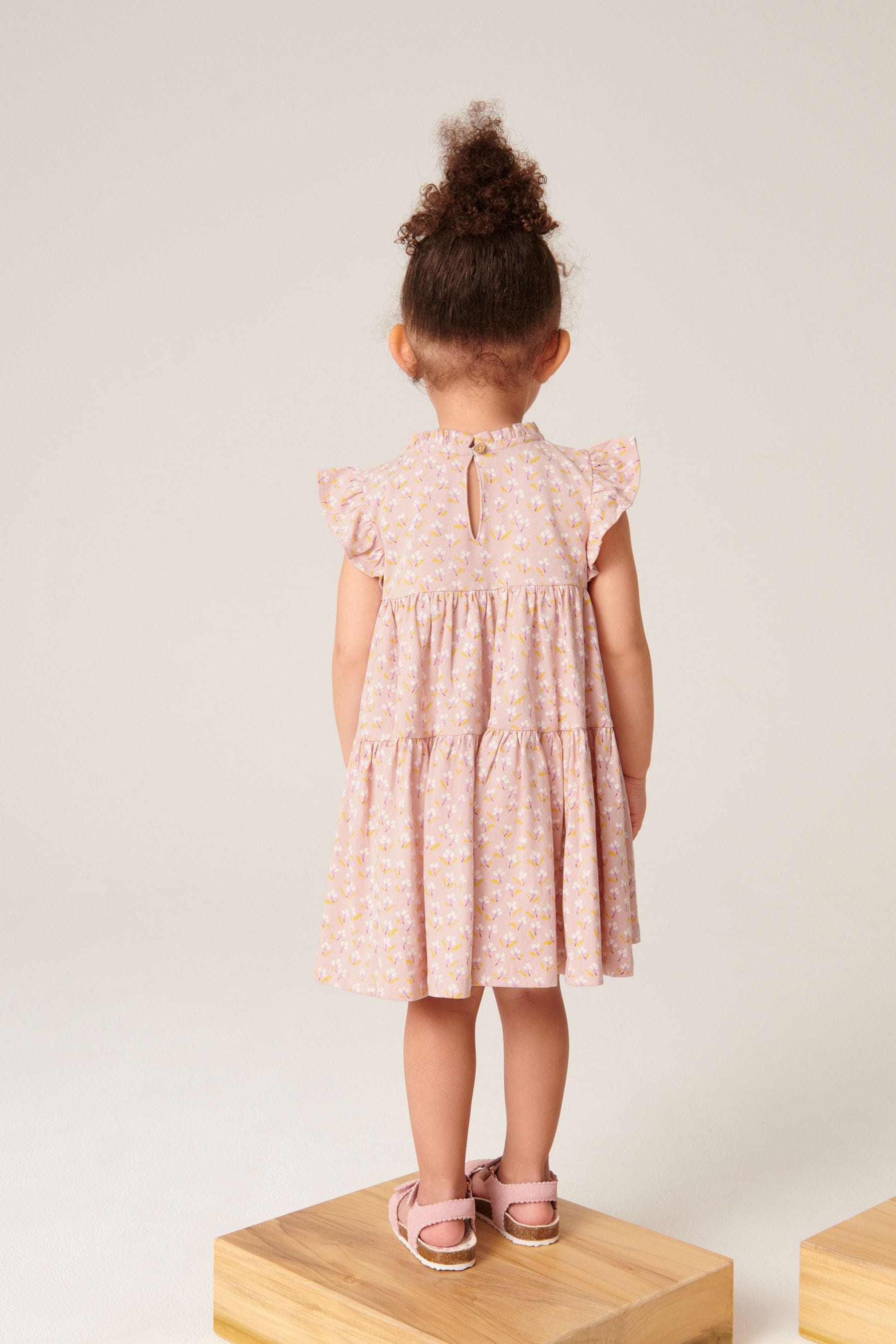 Pink Elephant Short Sleeve Tiered Jersey Dress (3mths-7yrs)