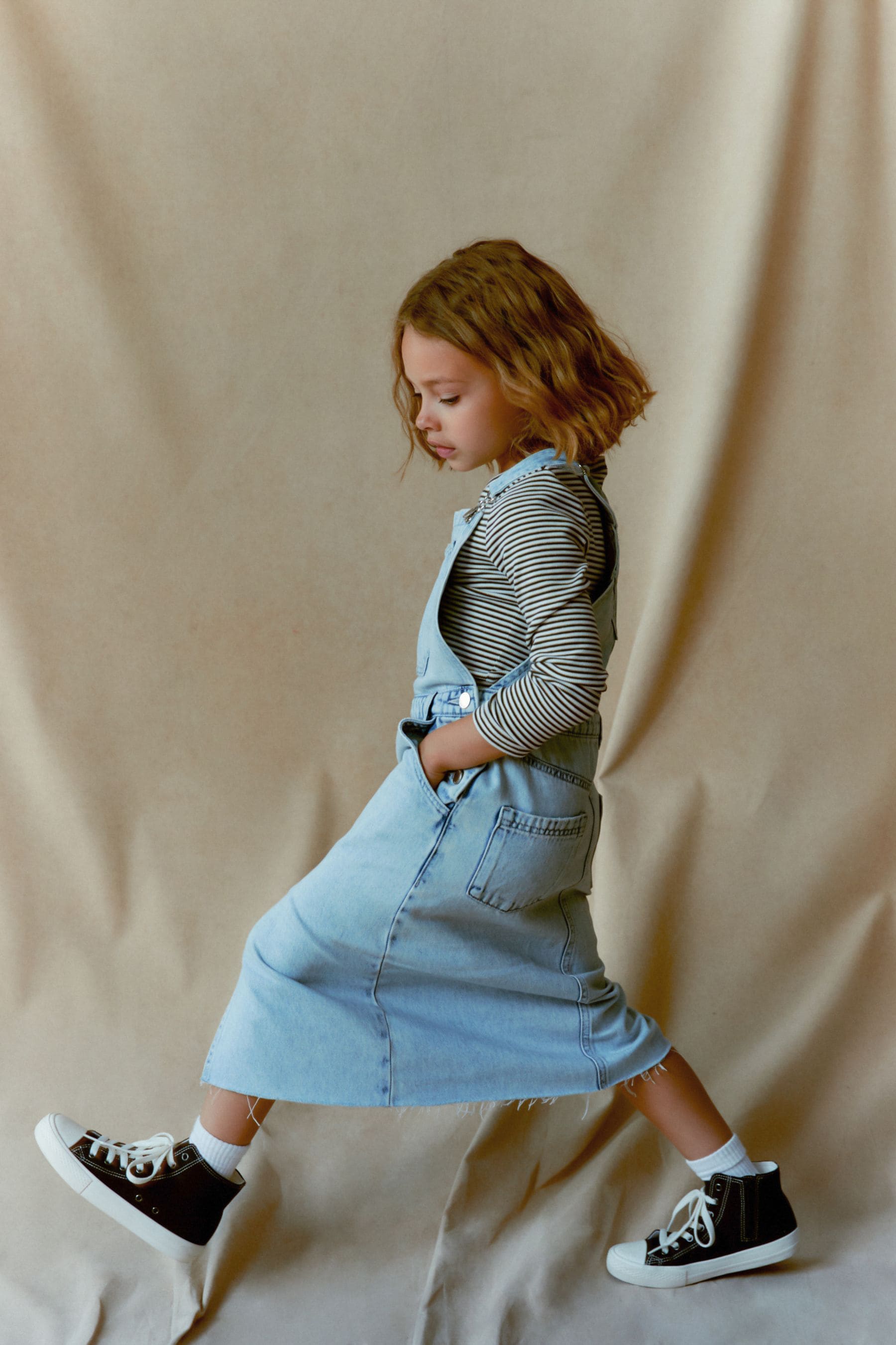 Blue Denim Maxi Pinafore Dress (3-16yrs)